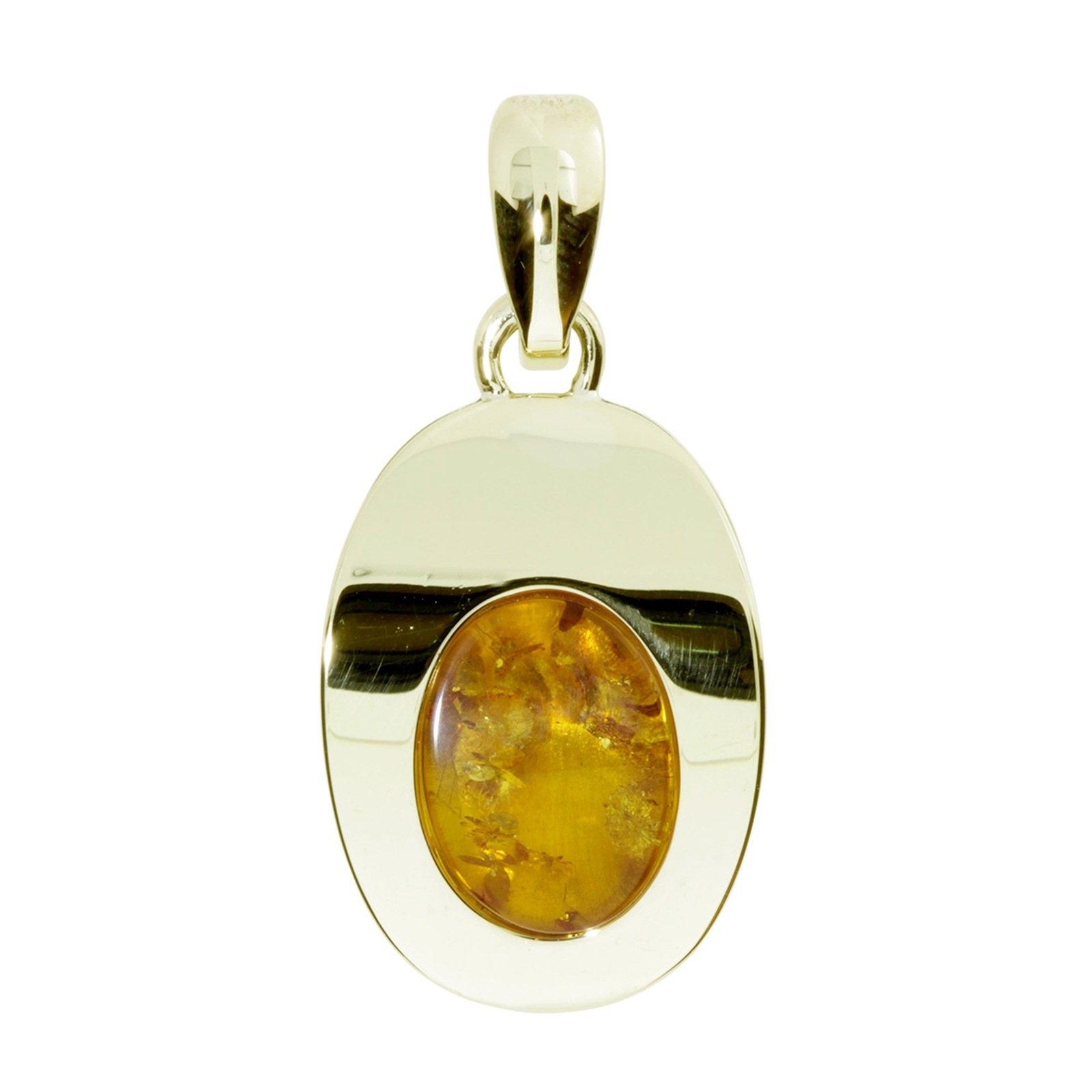 OSTSEE-SCHMUCK Damen Kettenanhänger "Ostsee-Schmuck Anhänger Jessie Anhänger Jessie", 34 x 16mm, Gelbgold 333, 2,8 g, gelb, Gelbgold 333,