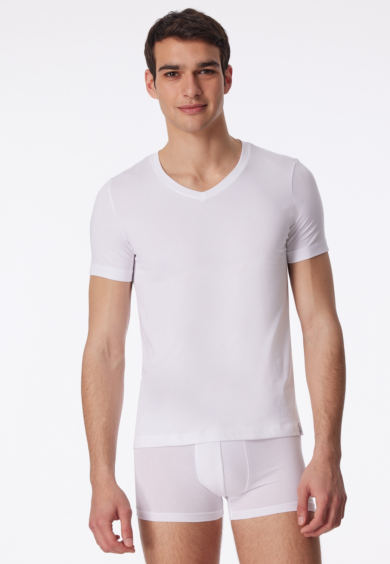 Schiesser T-Shirt "Long Life Soft", V-Ausschnitt, kurzärmelig, reduzierte P günstig online kaufen