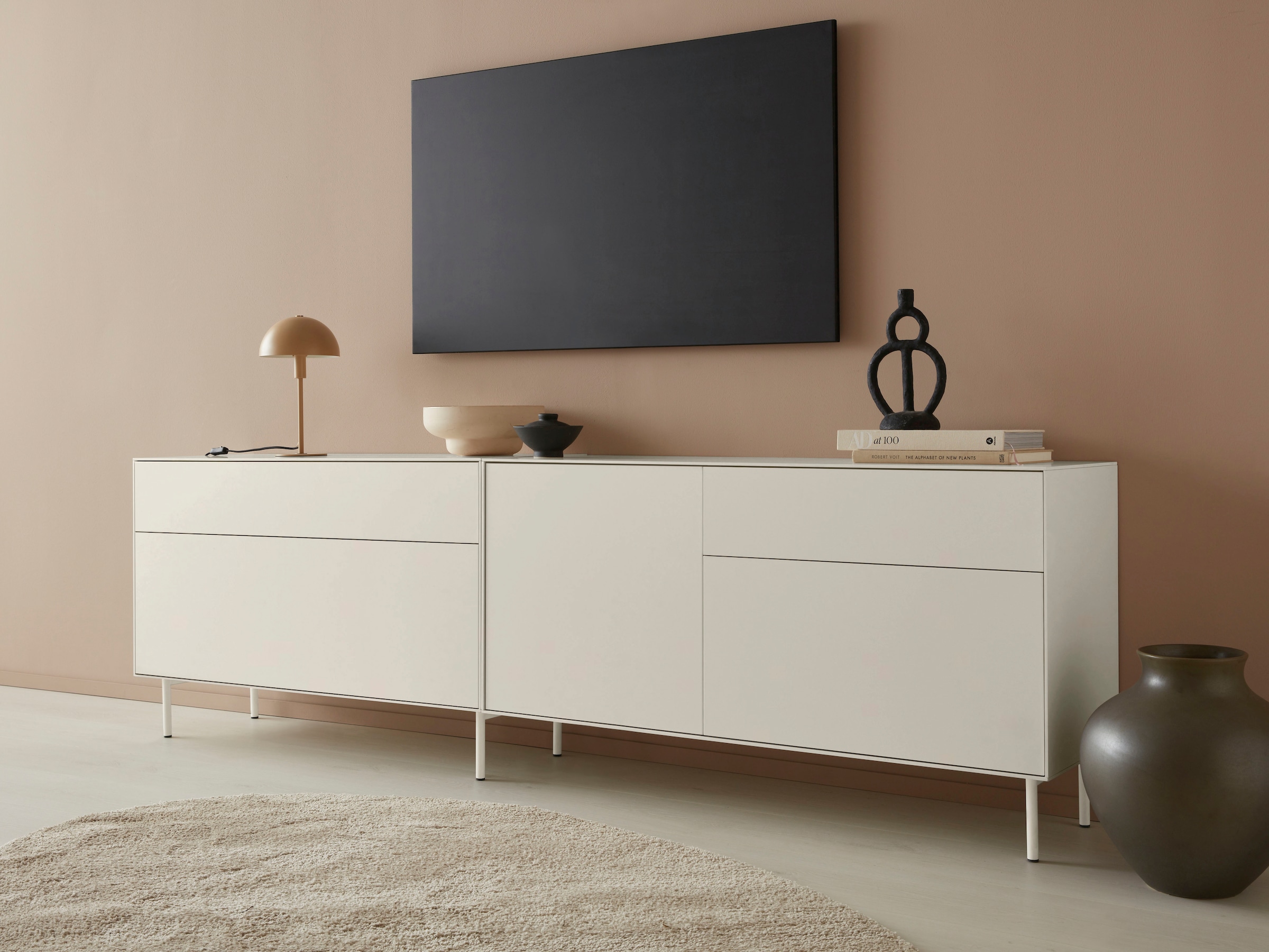 LeGer Home by Lena Gercke Lowboard »Essentials«, Breite: 112 cm, MDF lackiert, Push-to-open-Funktion