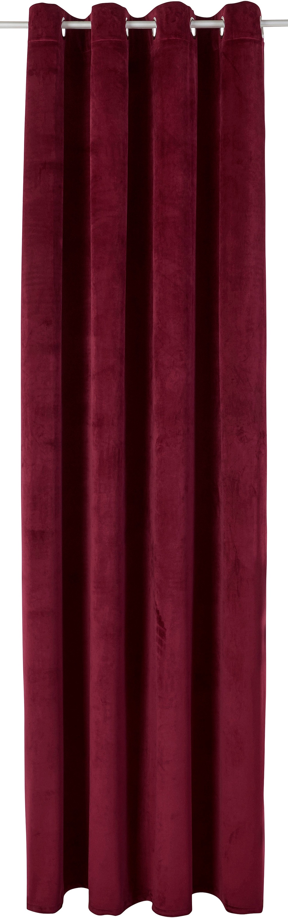 OTTO home Vorhang "Velvet Uni" Ösen 2 Stk. tlg. Blickdichter Samt, 2-er Set, edel, Gardine, multifunktional