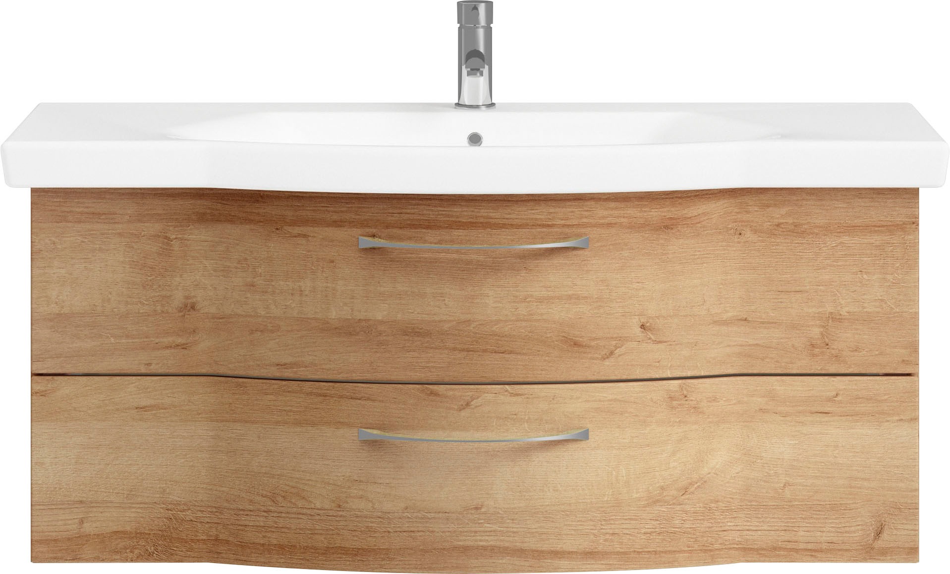 Saphir Badmöbel-Set »6005 Sprint 3-teilig, Keramik-Waschtisch mit LED-Spiegelschrank«, (4 St.), Unterschrank, inkl. Türdämpfer, 4 Türen, 3 Schubladen, Bad-Set