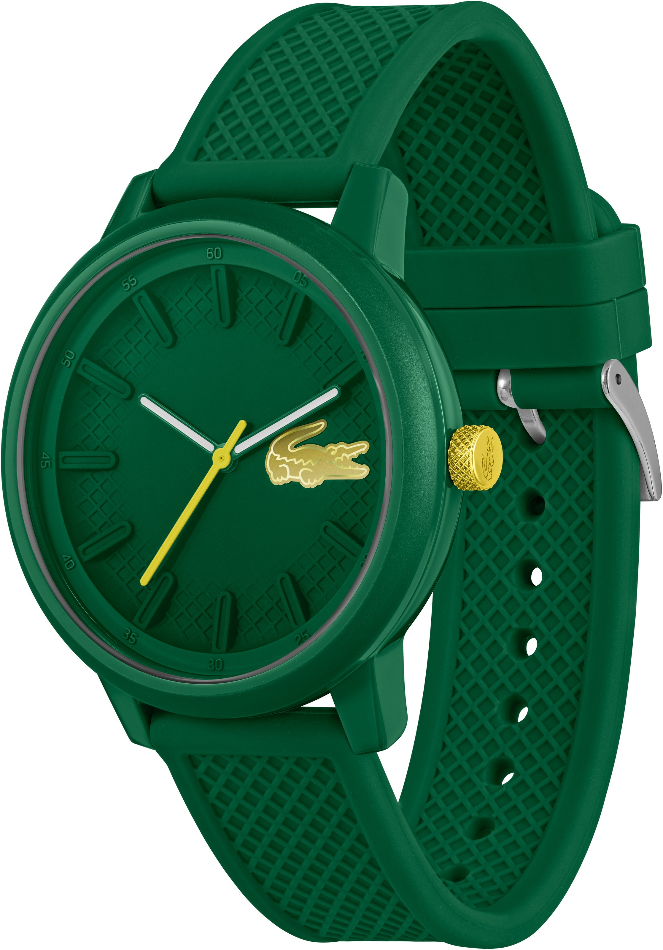 Lacoste Quarzuhr »LACOSTE.12.12«, Armbanduhr, Herrenuhr, Silikonarmband