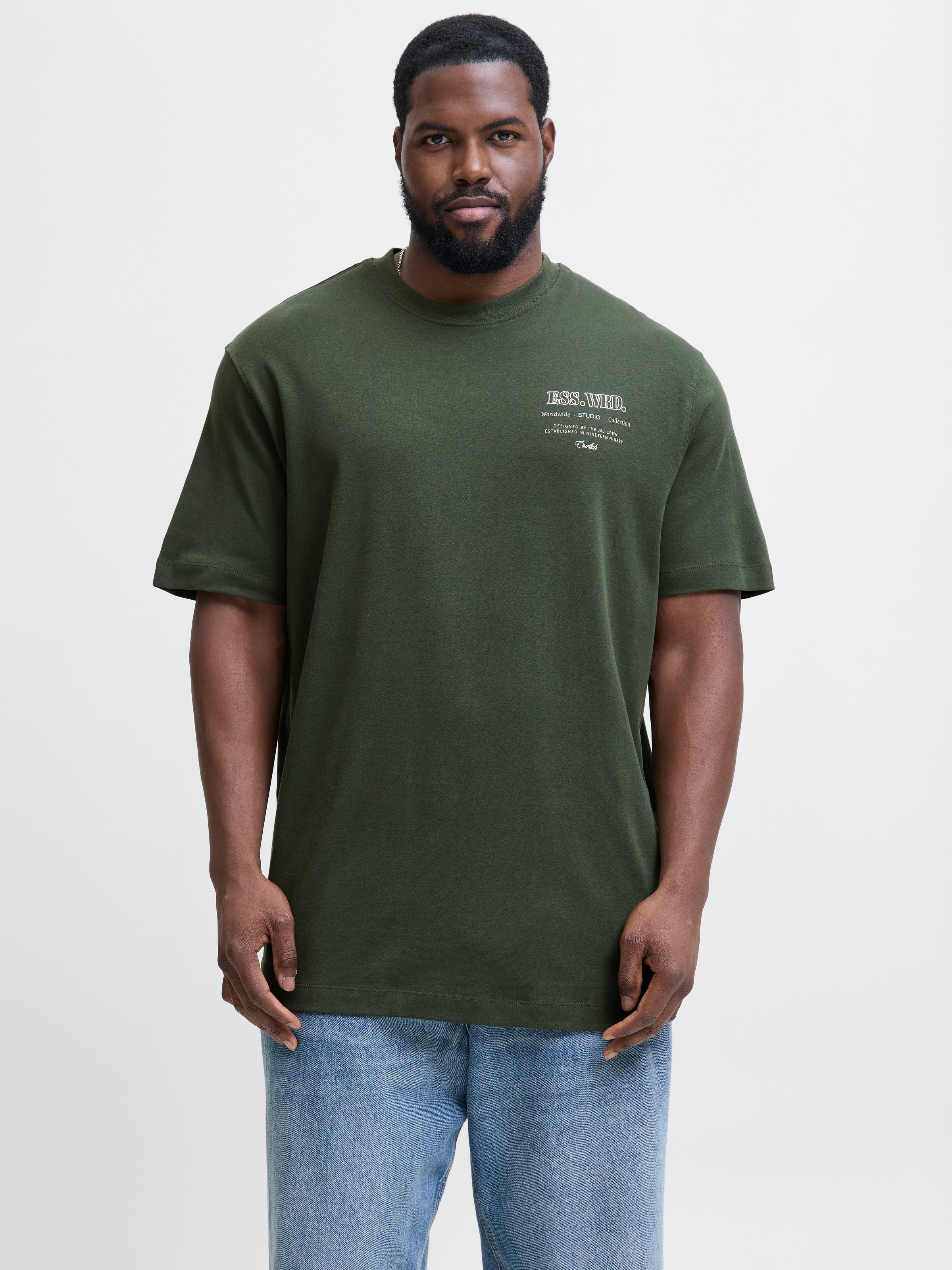 Jack & Jones PlusSize T-Shirt "JJEURBAN EDGE STUDIO TEE SS SN PLS", mit Log günstig online kaufen