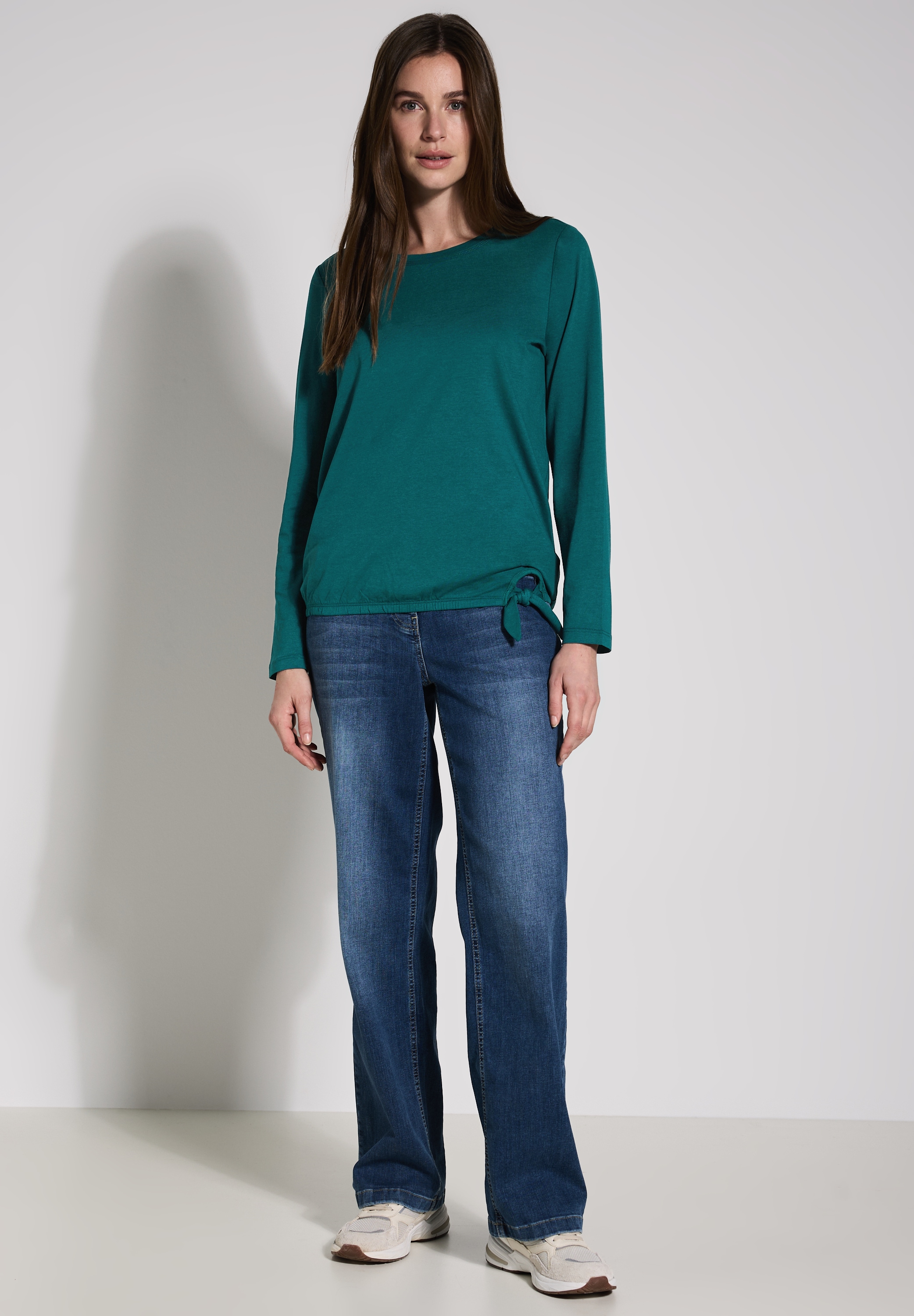 Cecil Langarmshirt, aus softem Materialmix