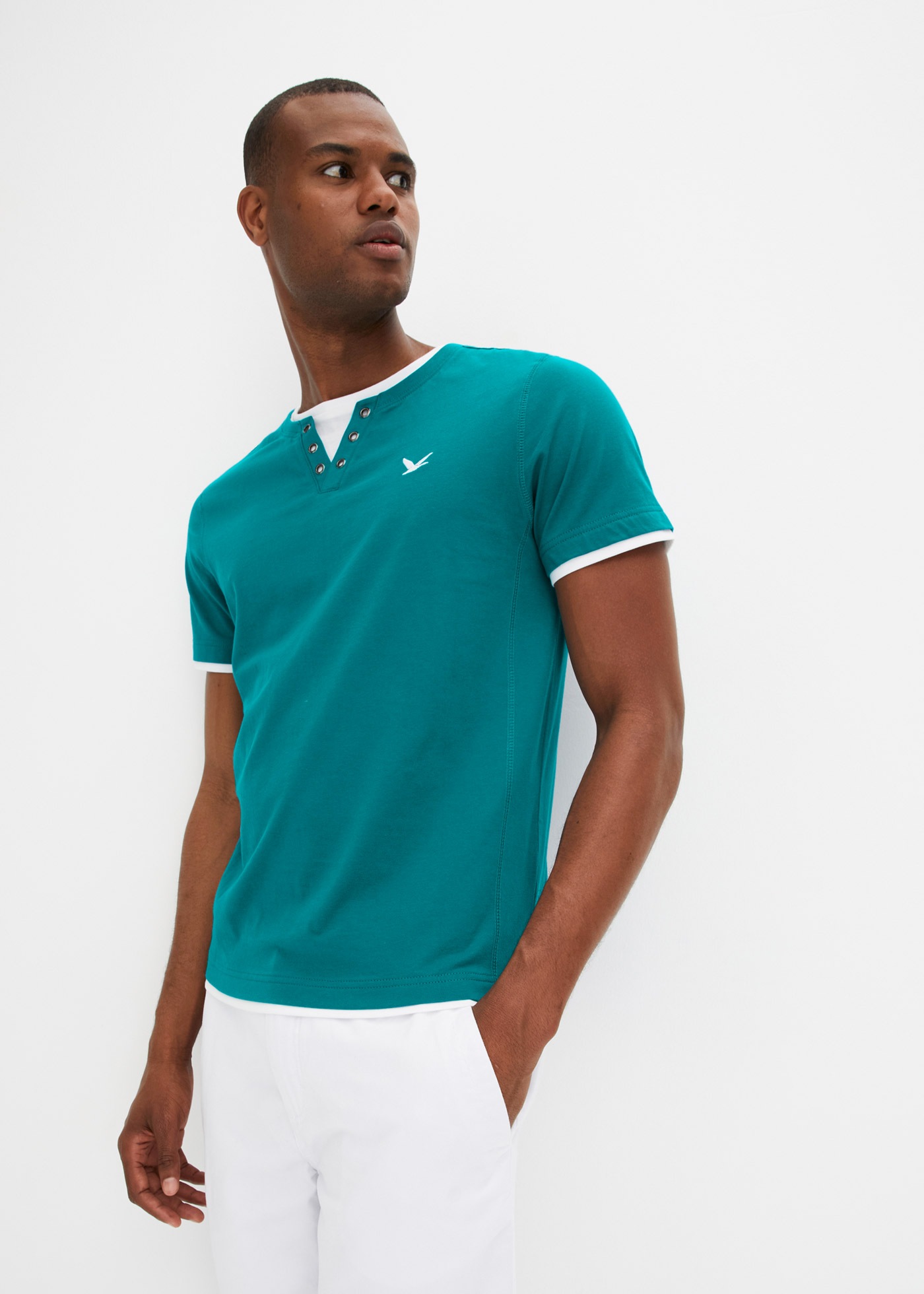 bonprix 2-in-1-Shirt "2 in 1 Shirt, Kurzarm (2er Pack)", 2 Stk. 2 in 1 Shir günstig online kaufen