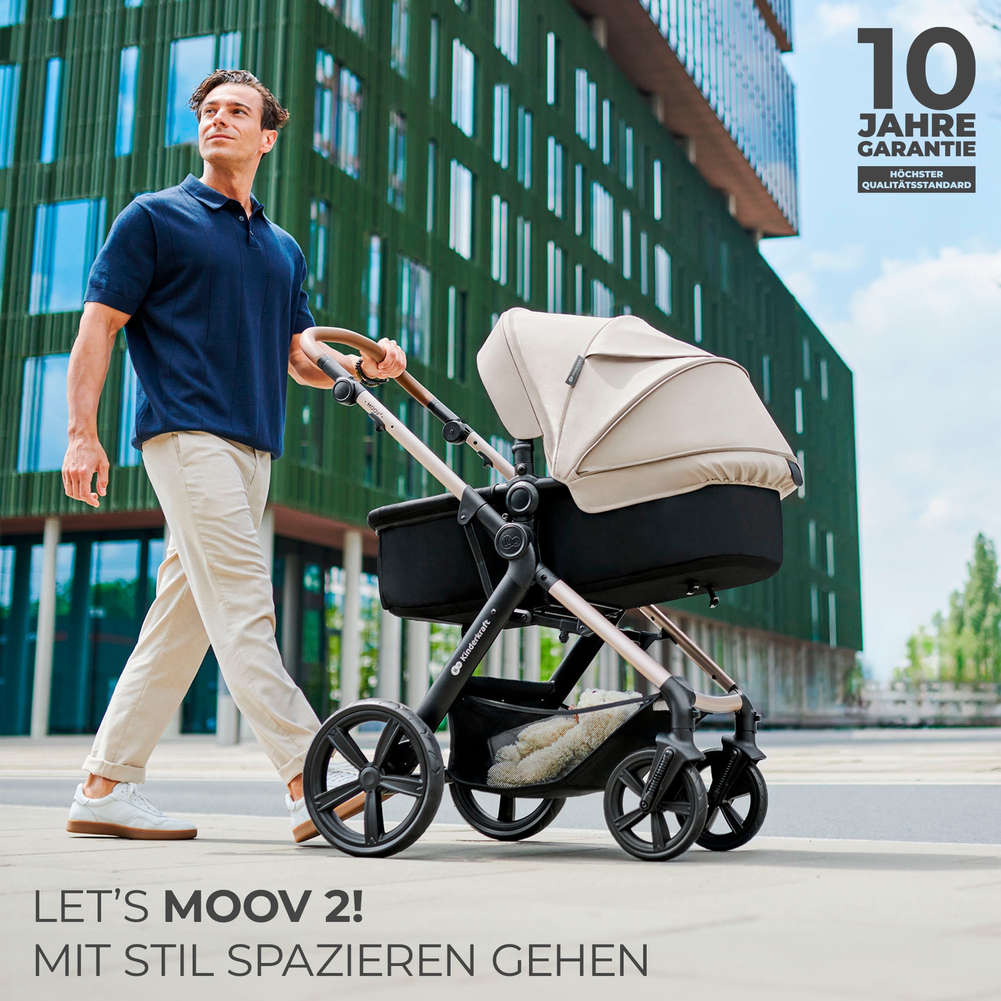 Kinderkraft Kombi-Kinderwagen »MOOV 2 3IN1«, 27 kg, mit EVA-Rädern