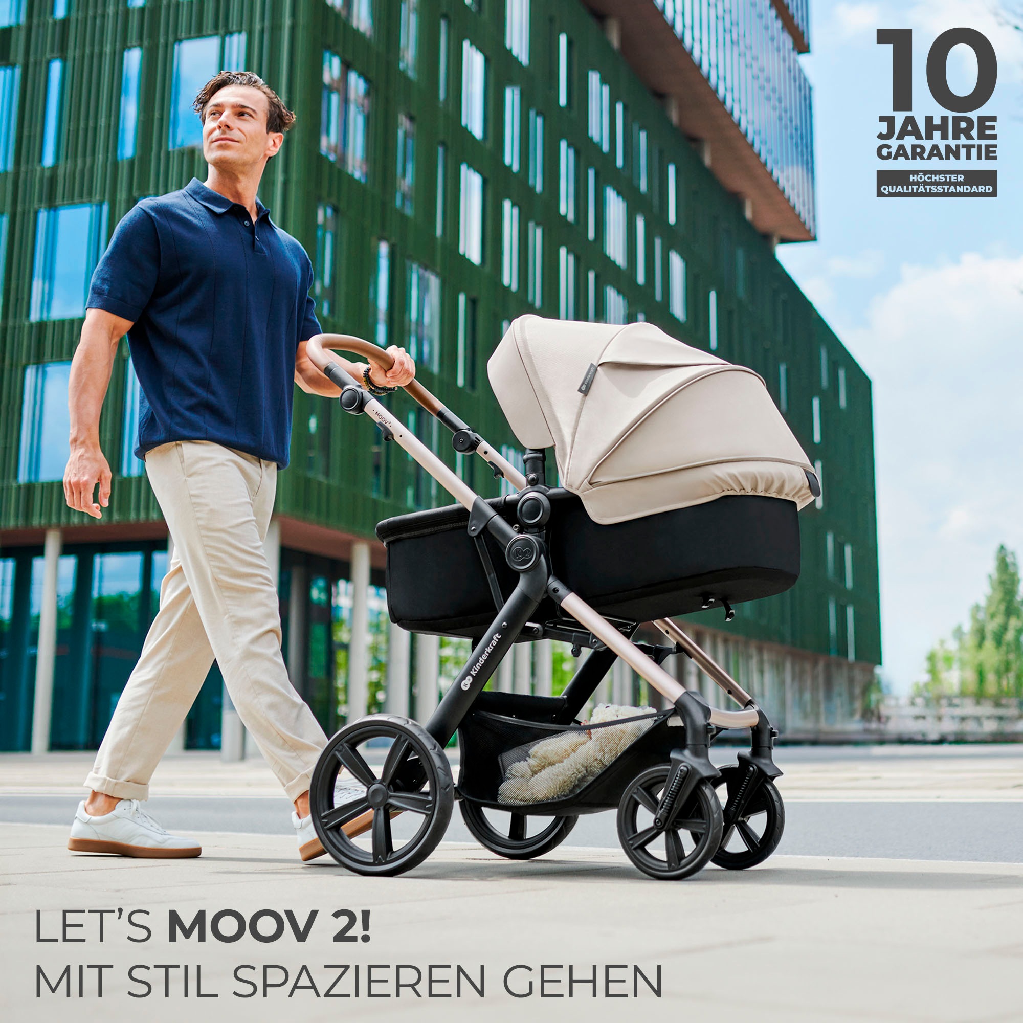 Kinderkraft Kombi-Kinderwagen "MOOV 2 3IN1" 27 kg mit EVA-Rädern