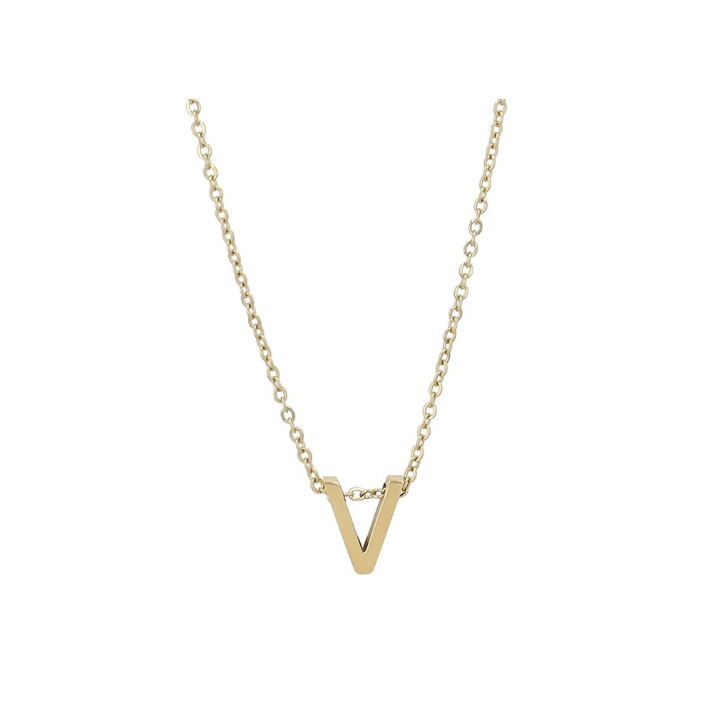 Adelia's Littri Letter N Necklace Gold 45cm