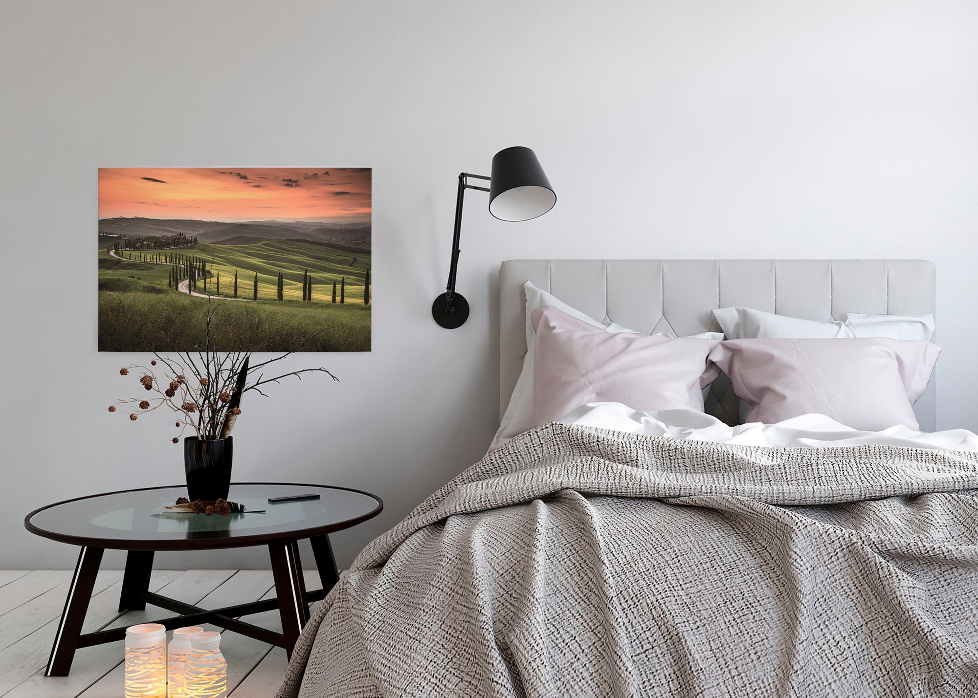 A.S. Création Leinwandbild »Tuscany«, Kunst-Gemälde-Kinder, (1 St.), Feld Natur Keilrahmen Landschaft Leinwand-Bild Wohnzimmer modern Wand