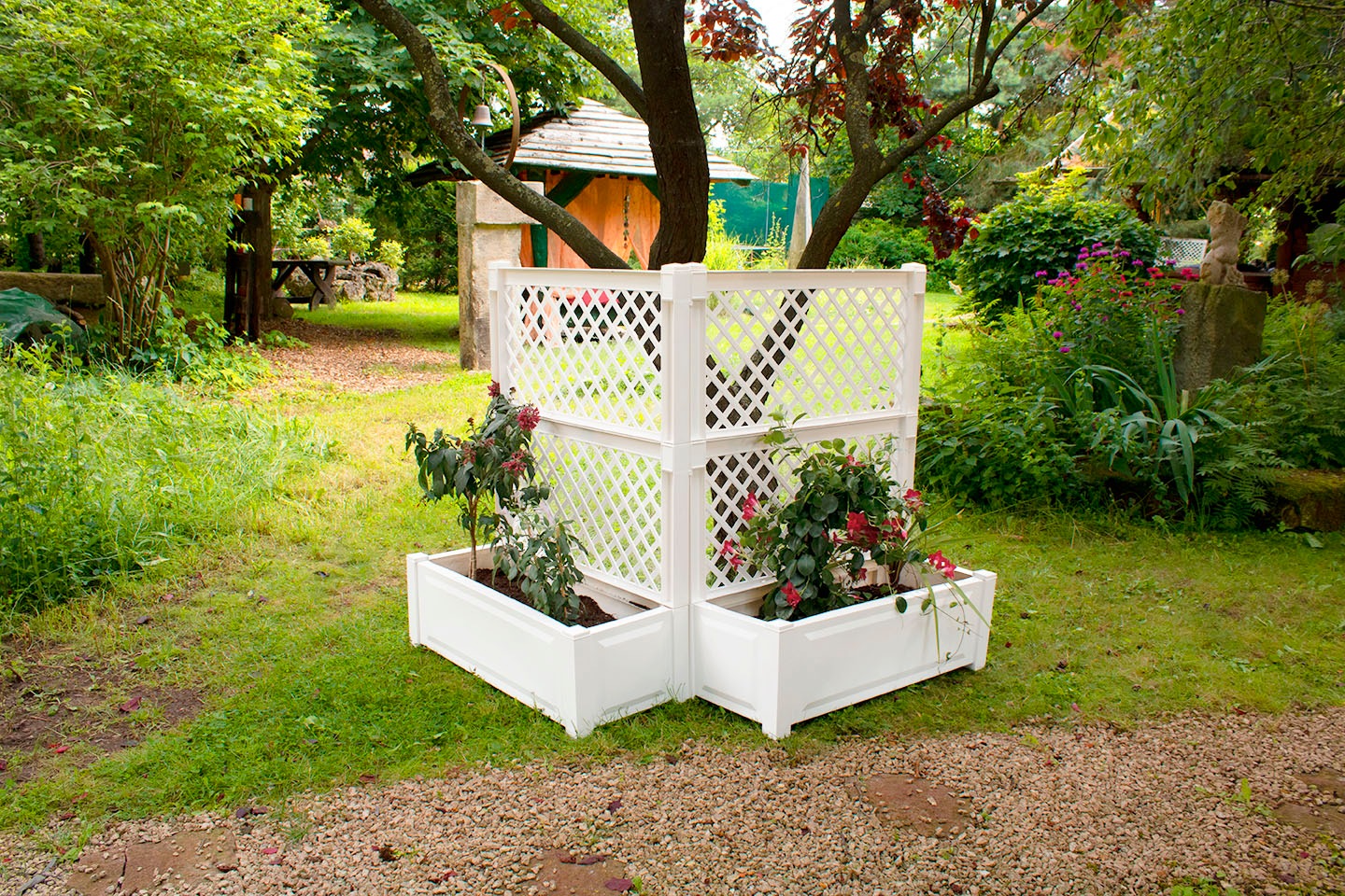 KHW Spalier "aus witterungsbeständigem Kunststoff" 2er-Set Pflanzkästen, 2x günstig online kaufen
