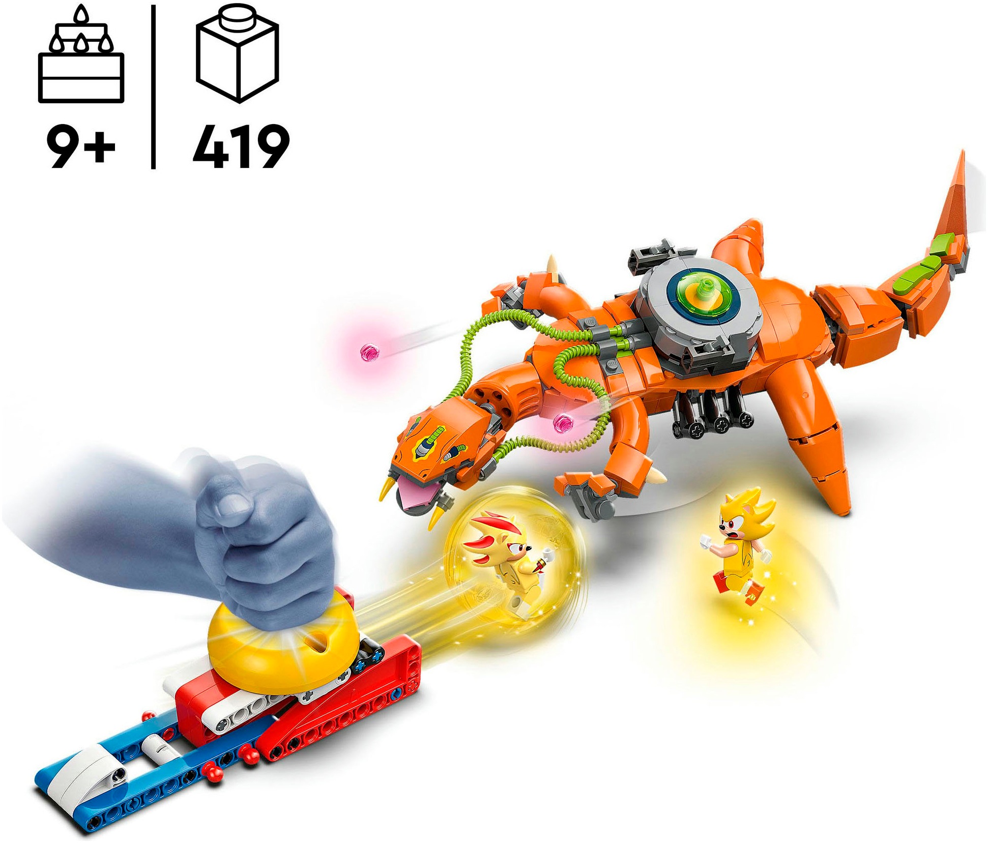 LEGO® Konstruktionsspielsteine »Super Shadow vs. Biolizard (77003), LEGO Sonic«, (419 St.), Made in Europe