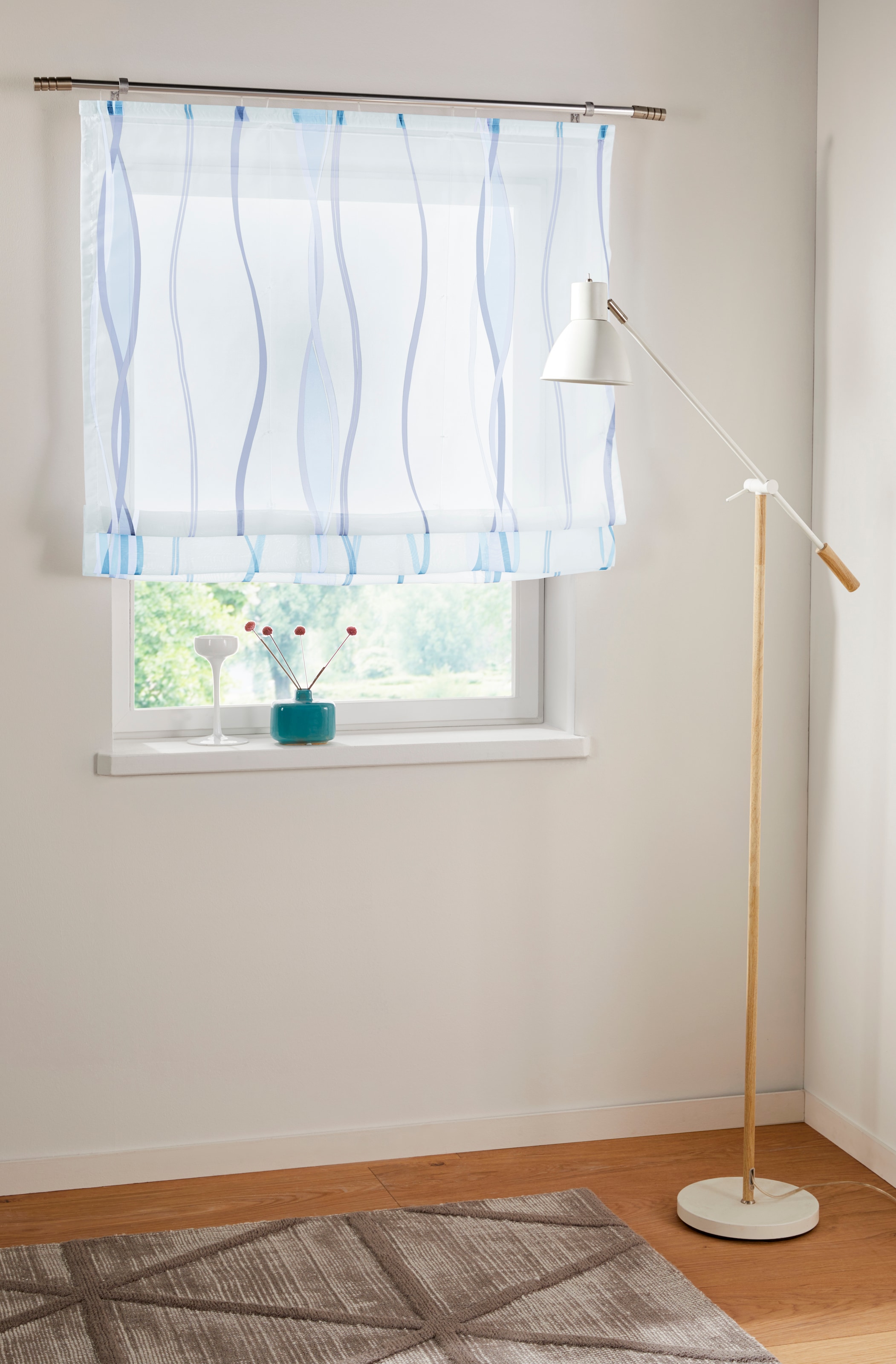 OTTO home "Dimona" mit Klettschiene Transparent, Voile, Polyester, Wellen günstig online kaufen