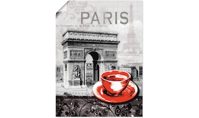 Wandbild »Paris - Café au Lait - Milchkaffee«, Gebäude, (1 St.)