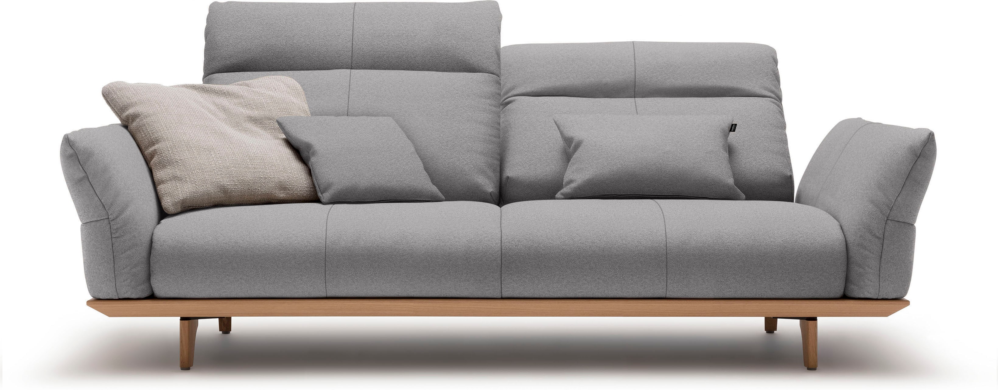 Creation BY ROLF BENZ 3-Sitzer "CR.460, Designsofa mit verstellbarer Rückenlehne, extra bequem," Sockel in Eiche, Füße Eiche natur, Breite 208 cm