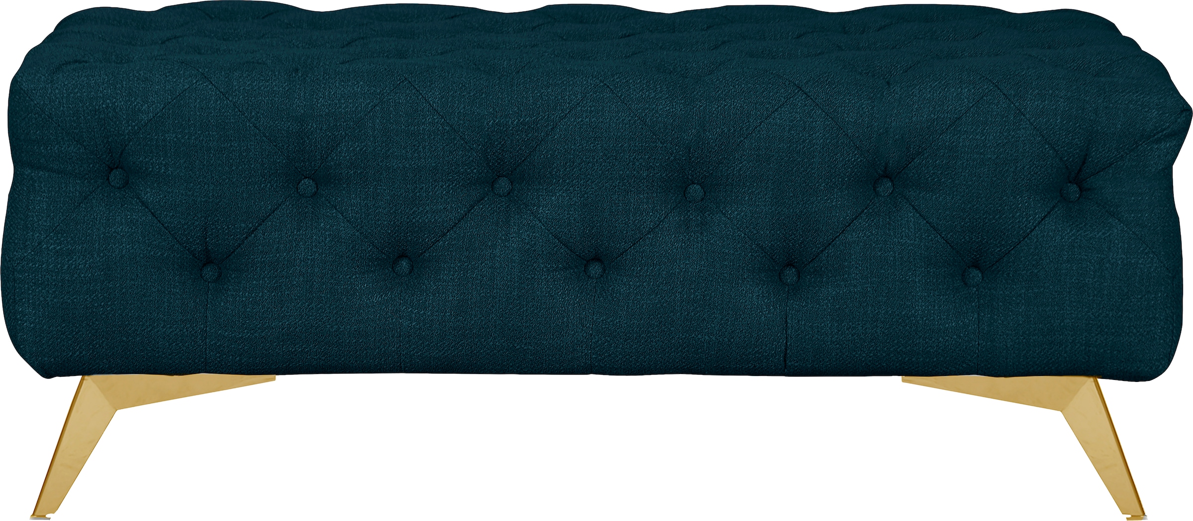 Leonique Polsterhocker "Glynis", aufwändige Knopfheftung, moderne Chesterfield Optik, Fußfarbe wählbar