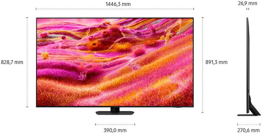Samsung QLED-Fernseher »GQ65QN90FAT«, 4K Ultra HD, Smart-TV, NQ HDR+, Glare Free, Upscaling Pro, Dolby Atmos & AI Sound, bis 165Hz