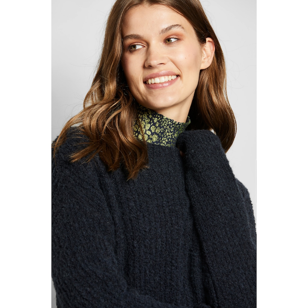 leichtem mit bugatti Rollkragen Strickpullover