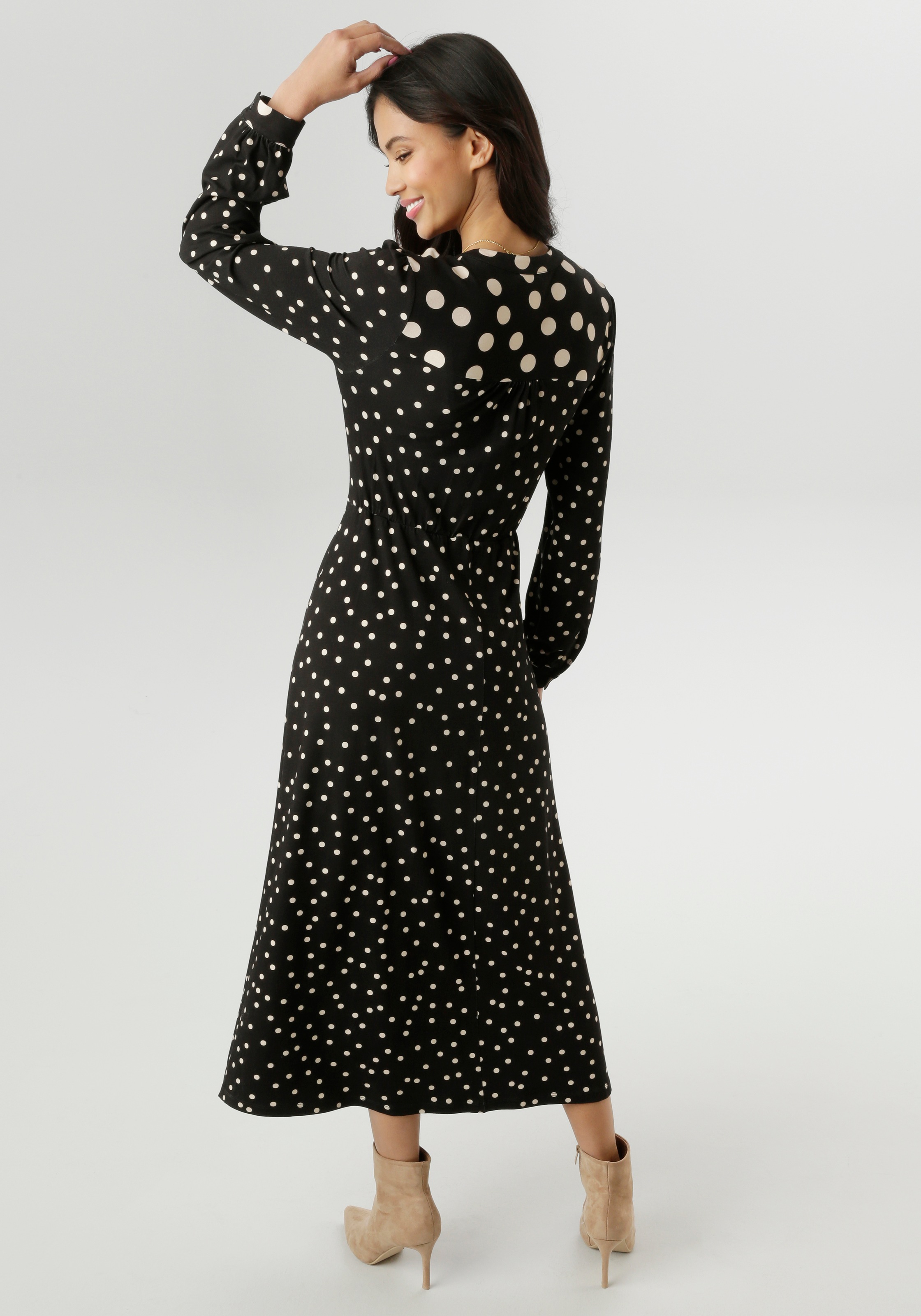 Thumbnail - Aniston SELECTED Midikleid, mit raffiniertem Tupfendruck - NEUE KOLLEKTION
