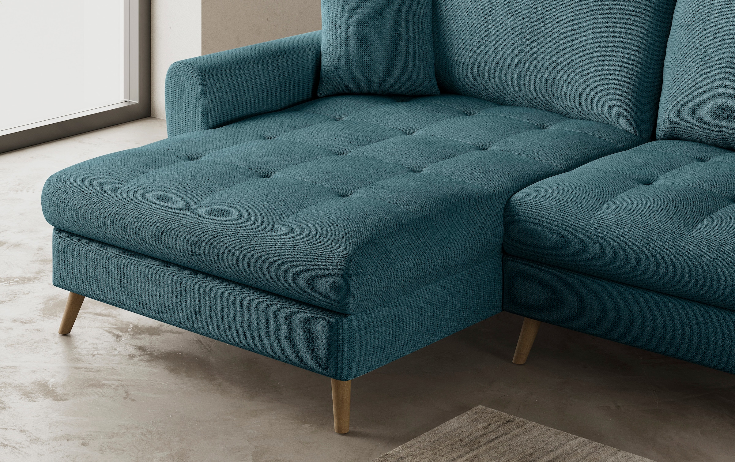 Mr. Couch Ecksofa »Blackburn II L-Form«, Wahlweise mit Kaltschaumpolsterung bis 140 kg belastbar