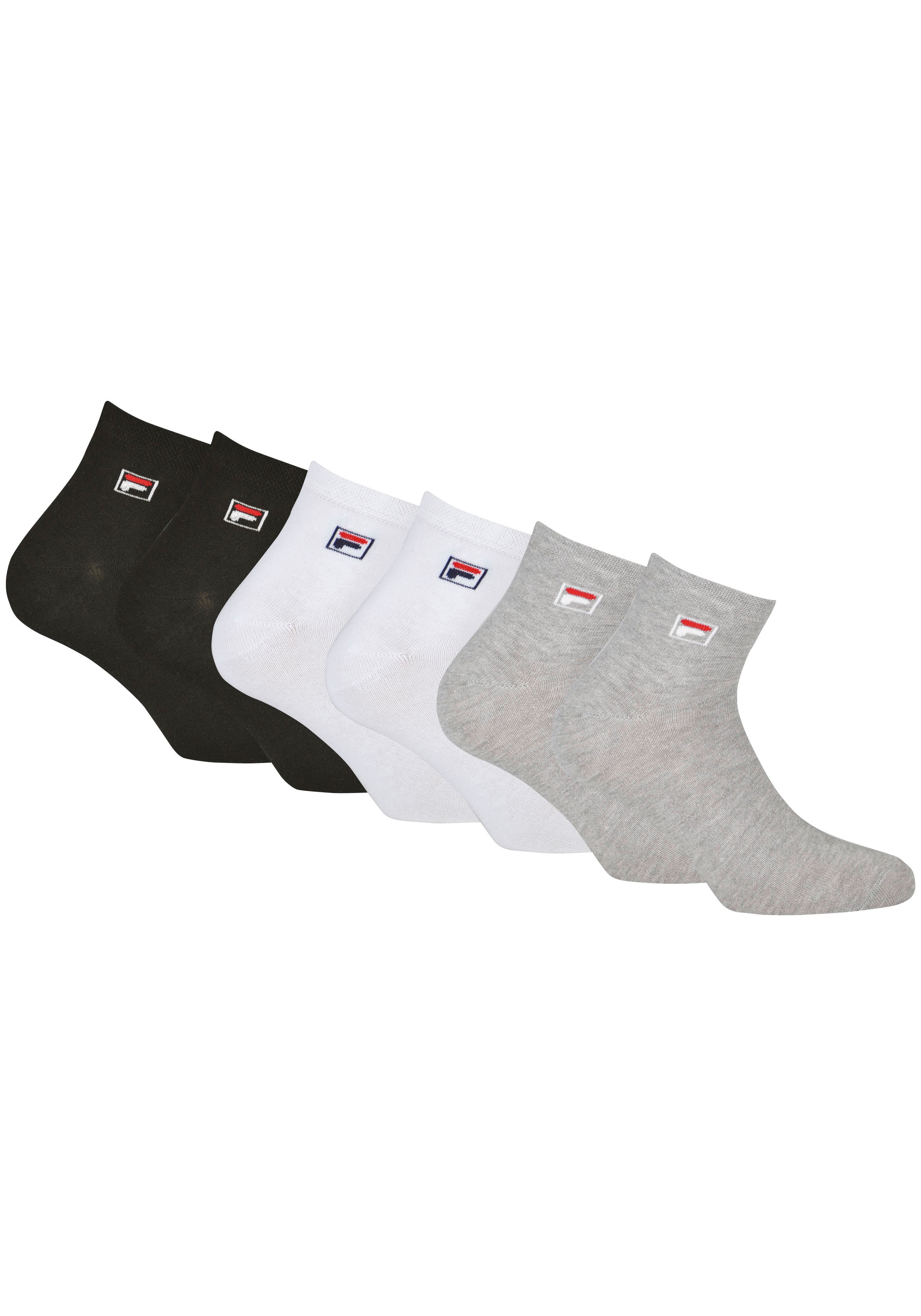 Fila "UNISEX QUARTER PLAIN SOCKS" 6 Paar, mit Logo-Schriftzug