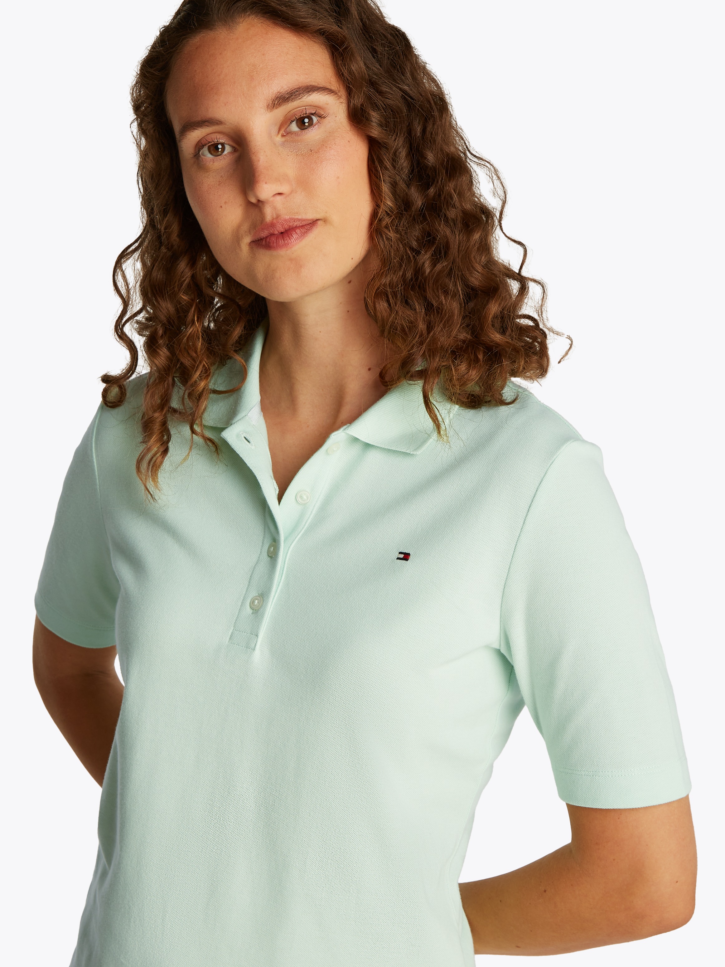 Tommy Hilfiger Poloshirt "Regular Fit Pique Premium Polo" Baumwollmischung, günstig online kaufen