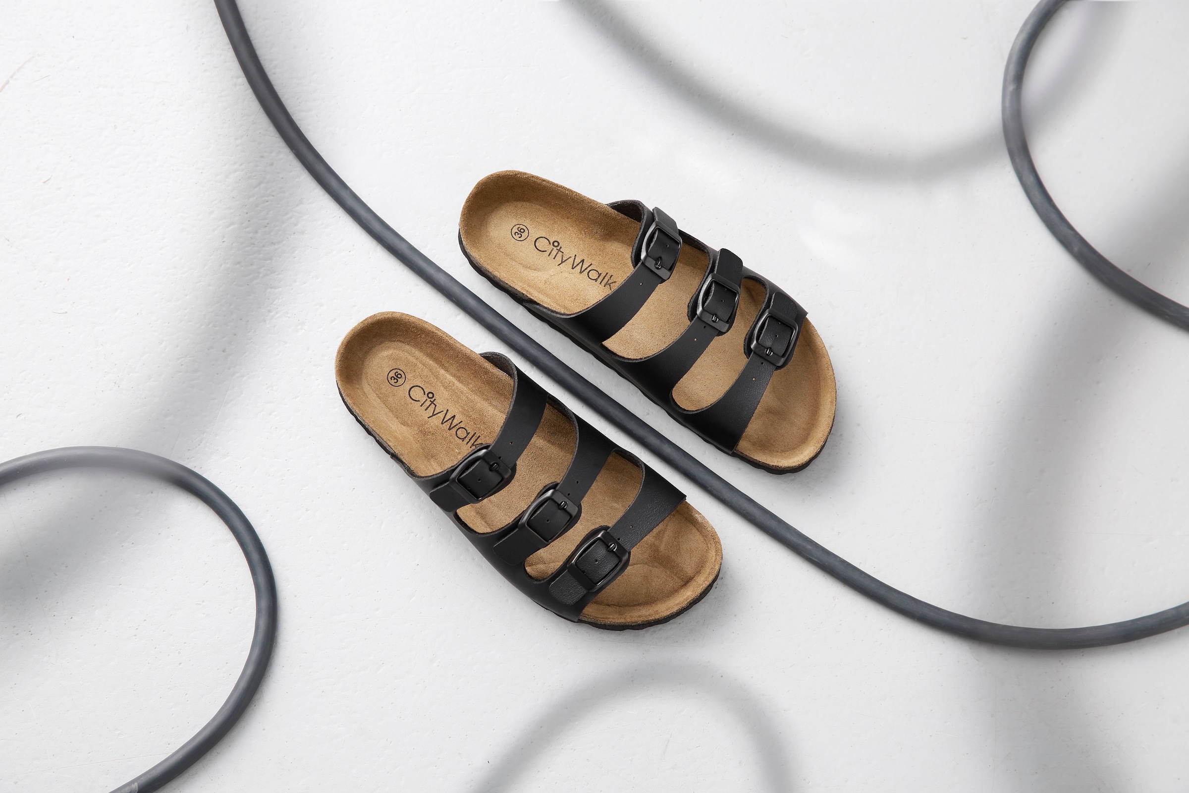 Aniston SHOES Pantolette, Gartenschuh, Berufsschuh, Hausschuh mit Veloursleder-Fußbett