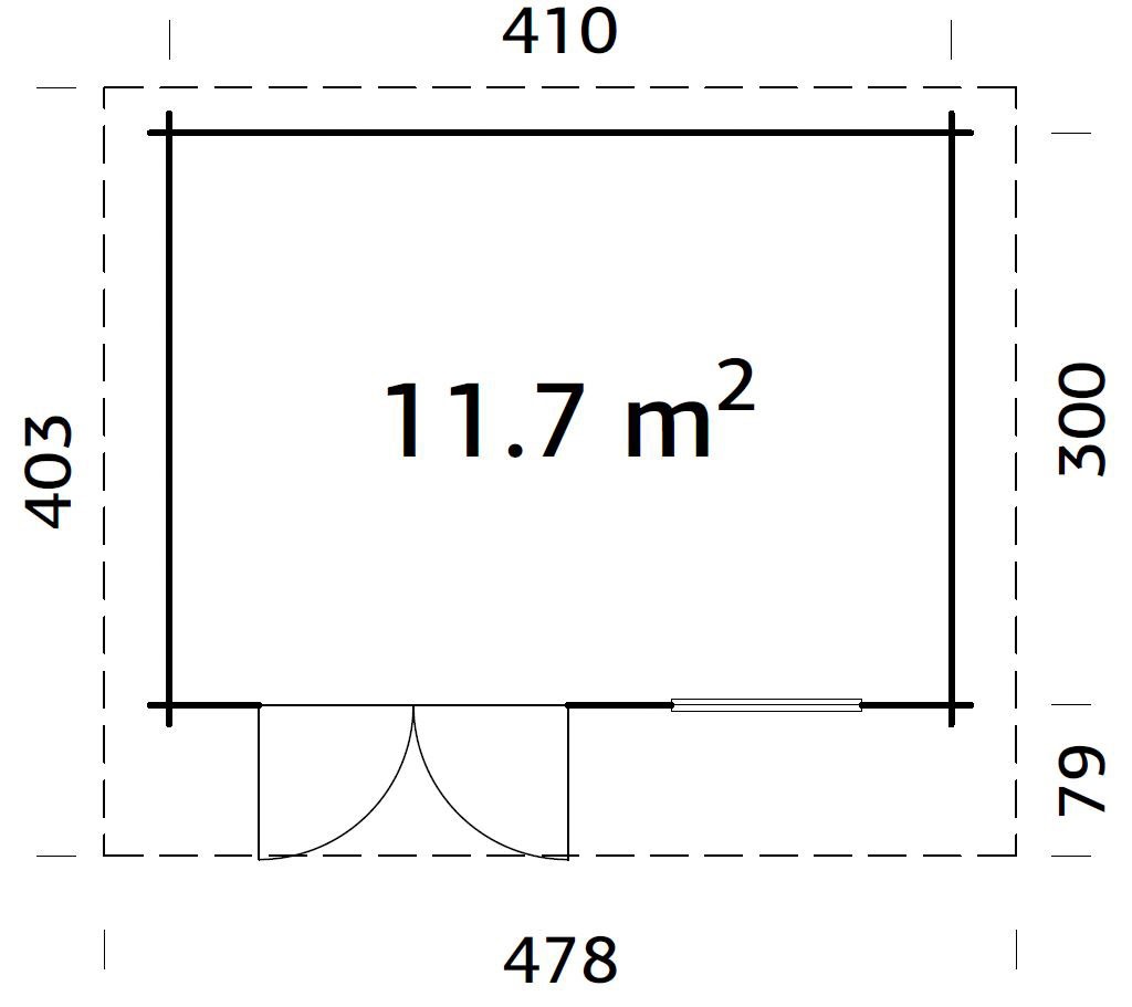 Palmako Gartenhaus »Heidi«, (Set), 11,7 m², mit Fußboden im Gartenhaus