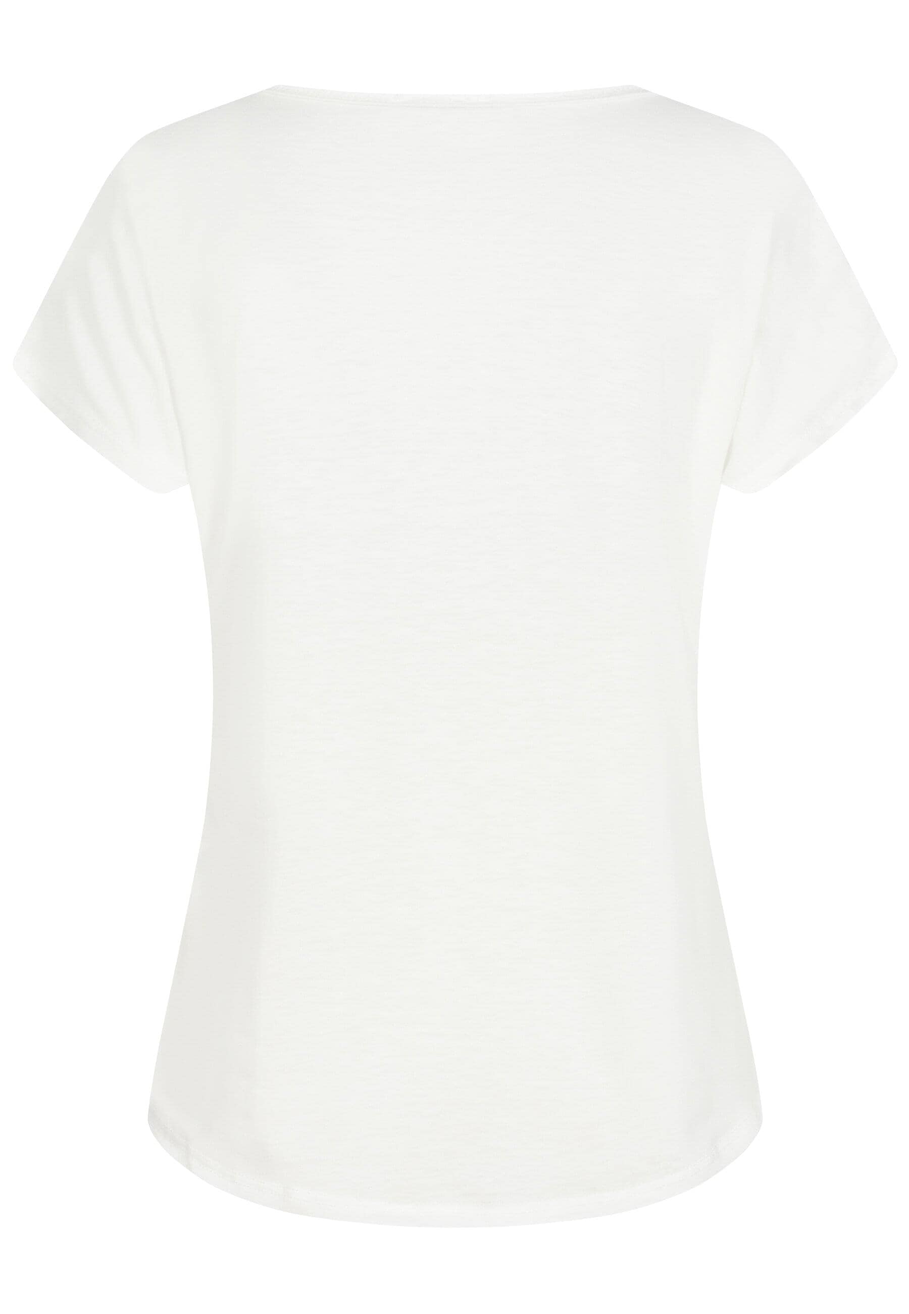 CLOUD 5IVE T-Shirt »CLOUD 5IVE Viskose T-Shirt mit Love-Blumen Print« 1 Stk. tlg.