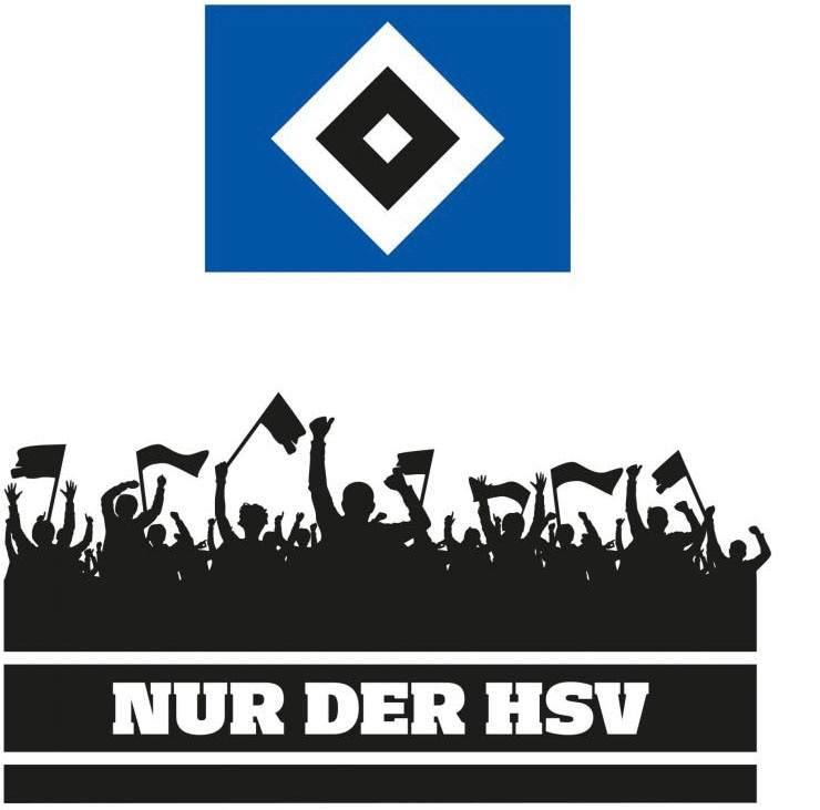 »Nur Fans Wall-Art bestellen und HSV BAUR St.) der Wandtattoo | (1 Logo«,