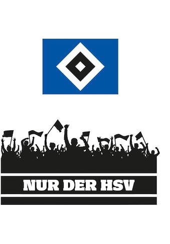 Wall-Art Wandtattoo »Nur der HSV Fans ir Logo« ...