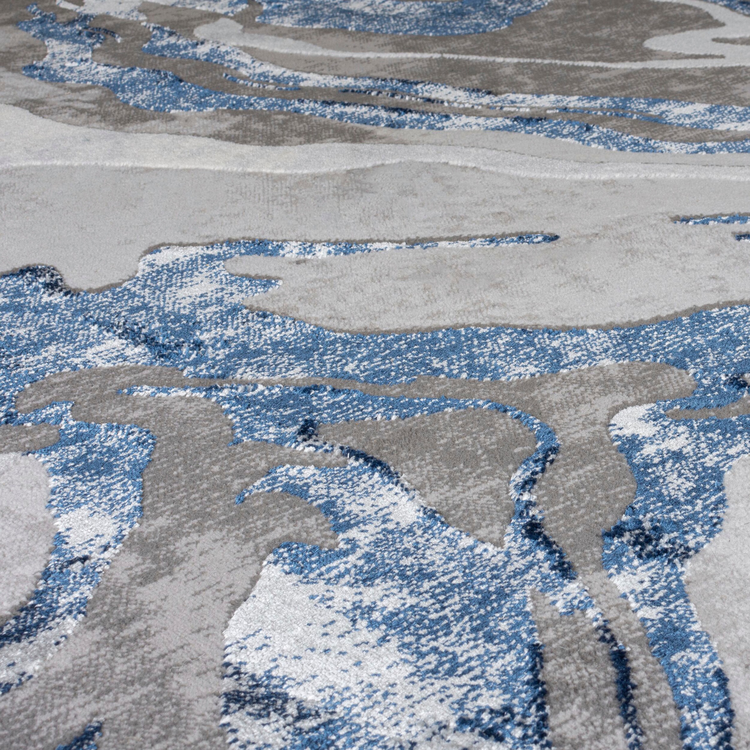 FLAIR RUGS Teppich »Marbled«, rechteckig, 12 mm Höhe, dezenter Glanz, mehrfarbig, modernes Marmor-Design