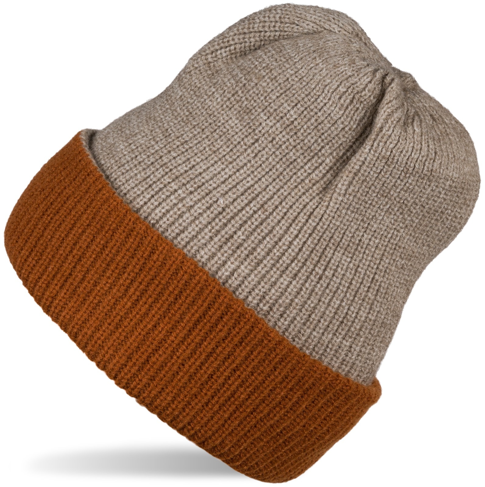 styleBREAKER Strickmütze "Wende Feinstrick Beanie doppelt gestrickt" 1 Stk.