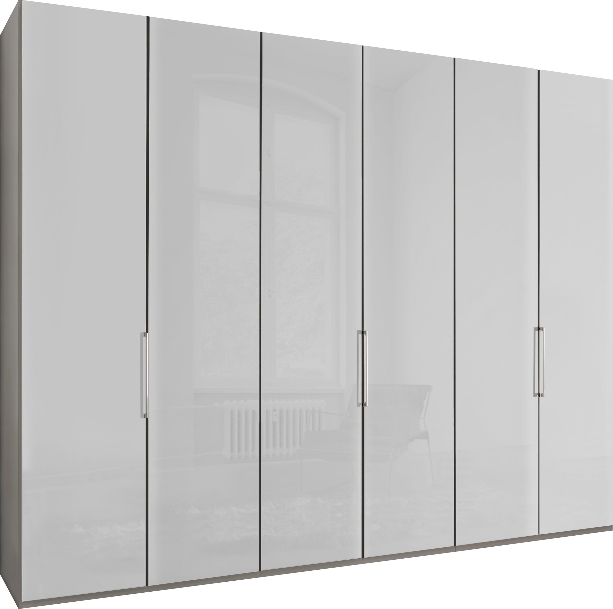 WIEMANN Drehtürenschrank »Monaco, Made in Germany, höhenverstellbare Inneneinteilung«, mit edler Glasfront und hochwertigen Beschläge inkl. Türdämpfung
