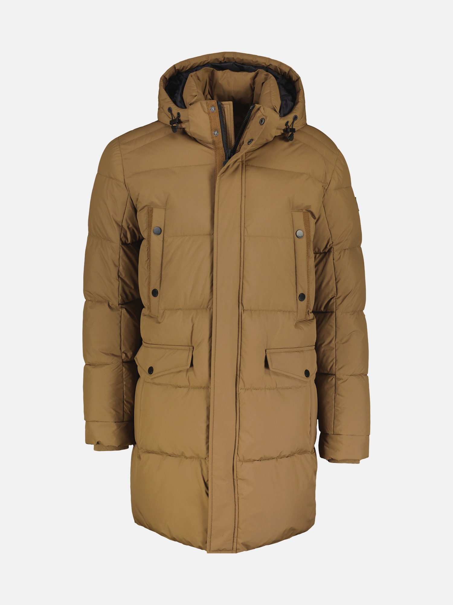 LERROS Steppjacke »LERROS Lange Steppjacke im Parka-Design, dick gefüttert«, mit Kapuze, Wasser- und windabweisend, atmungsaktiv