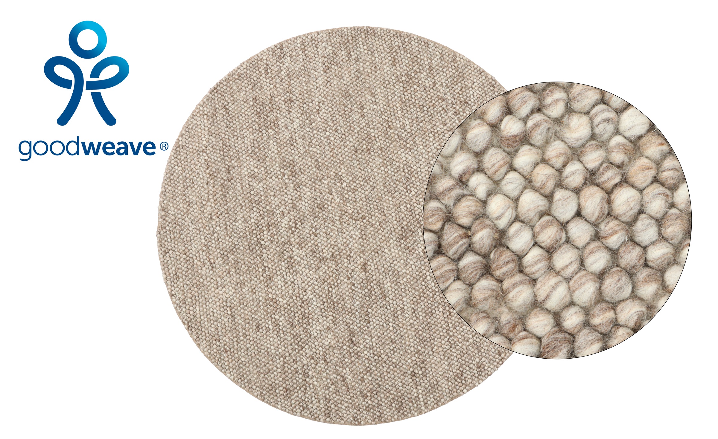 OTTO home Wollteppich "Wolly" rund 14 mm Höhe Wolle, handgewebt, Handweb Te günstig online kaufen