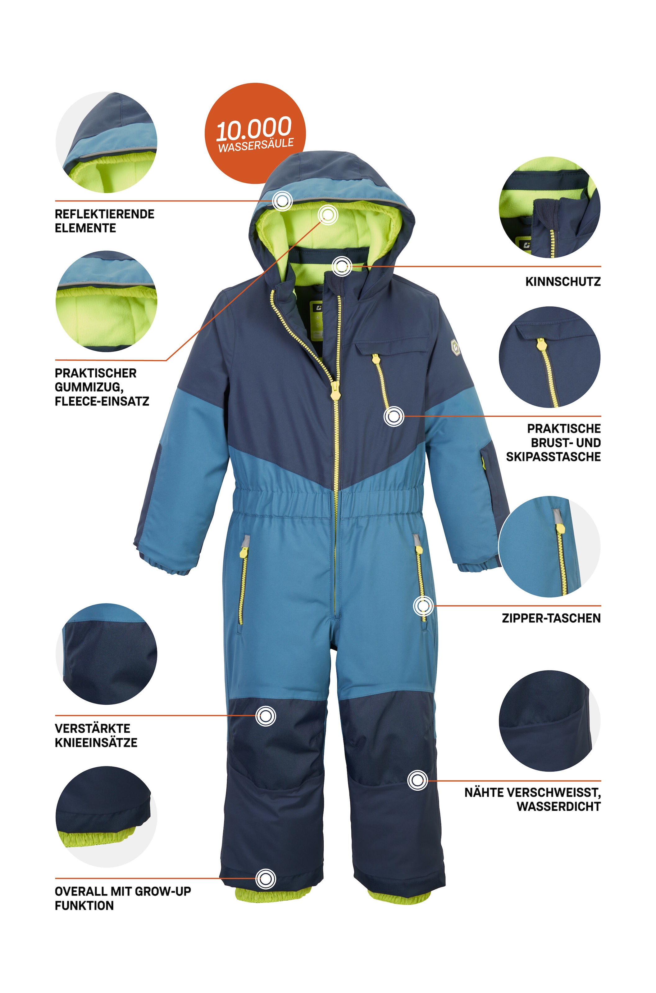 Killtec Overall »KW 89 MNS ONPC« Skioverall, wind-u wasserdicht, mitwachsend