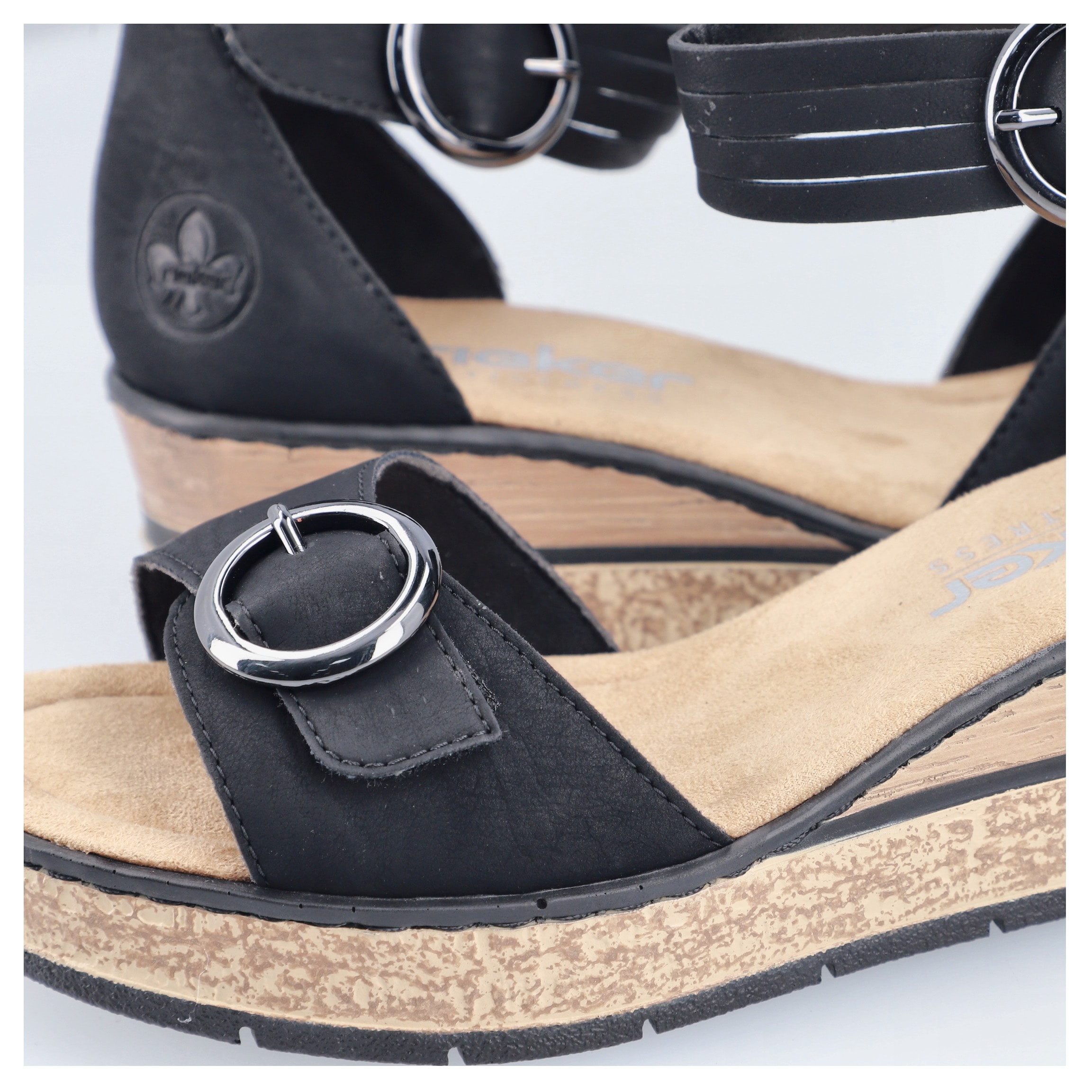 Thumbnail - Rieker Keilsandalette Sommerschuh, Urlaubsschuh, Sandale mit trendy Fesselriemchen