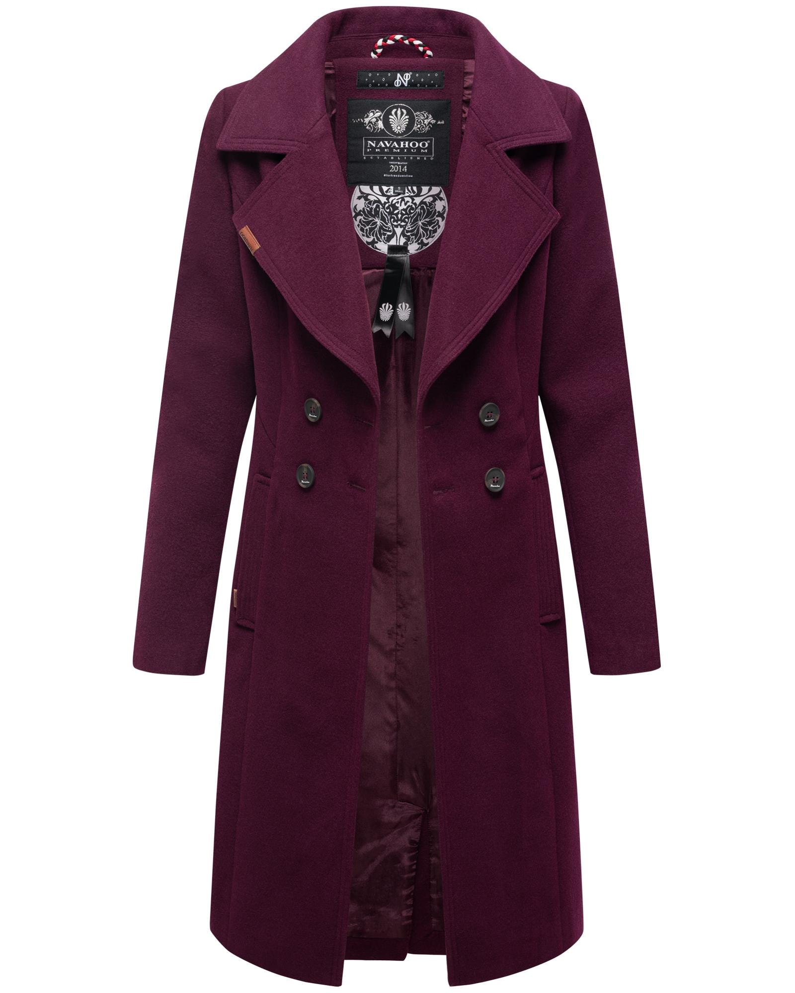 Navahoo Wintermantel »Wooly«, edler Damen Trenchcoat in Wollmantel-Optik