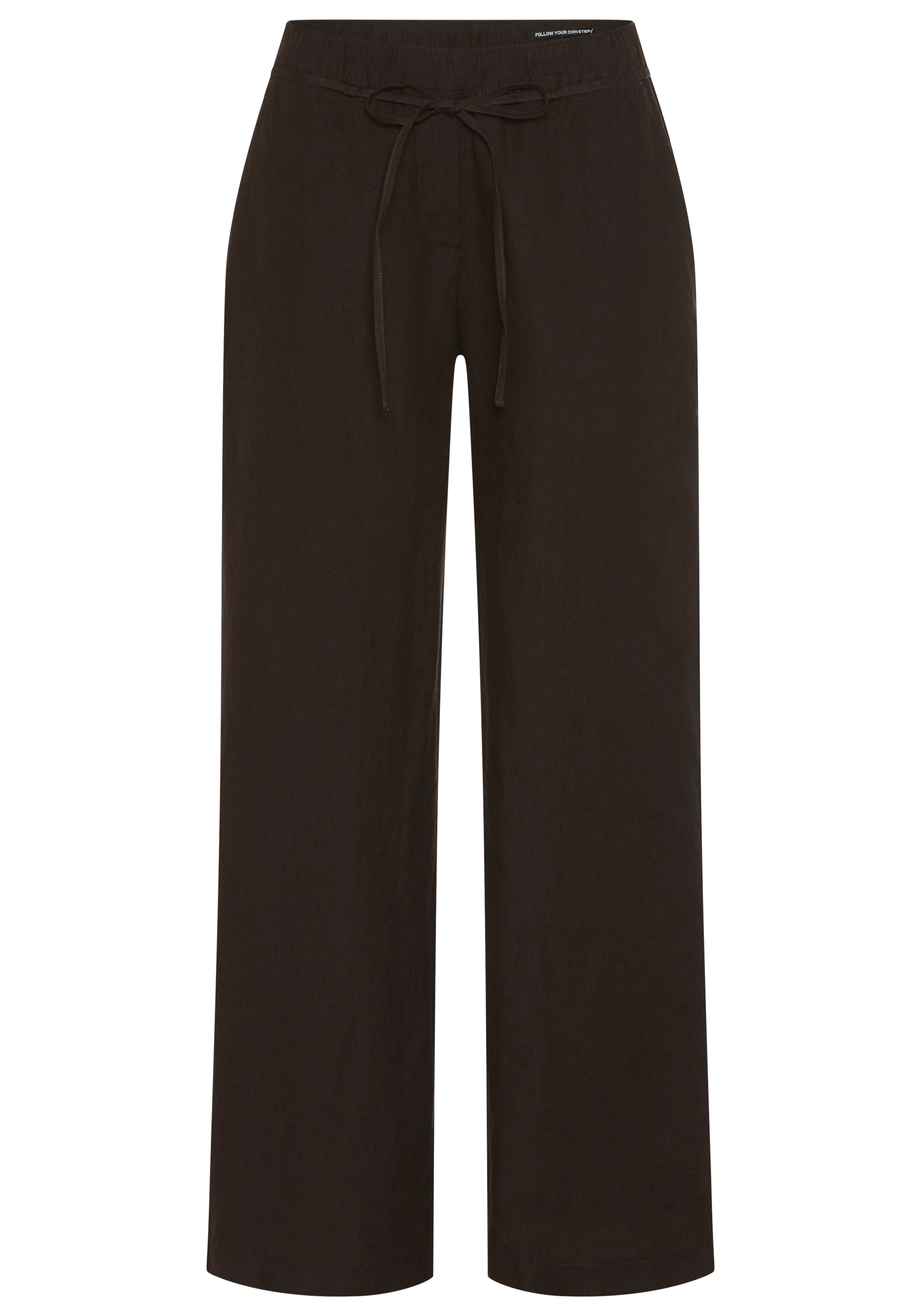 MAC Leinenhose "CHIARA BELT" Sommerhose Wide Fit, mit geradem, weitem Bein
