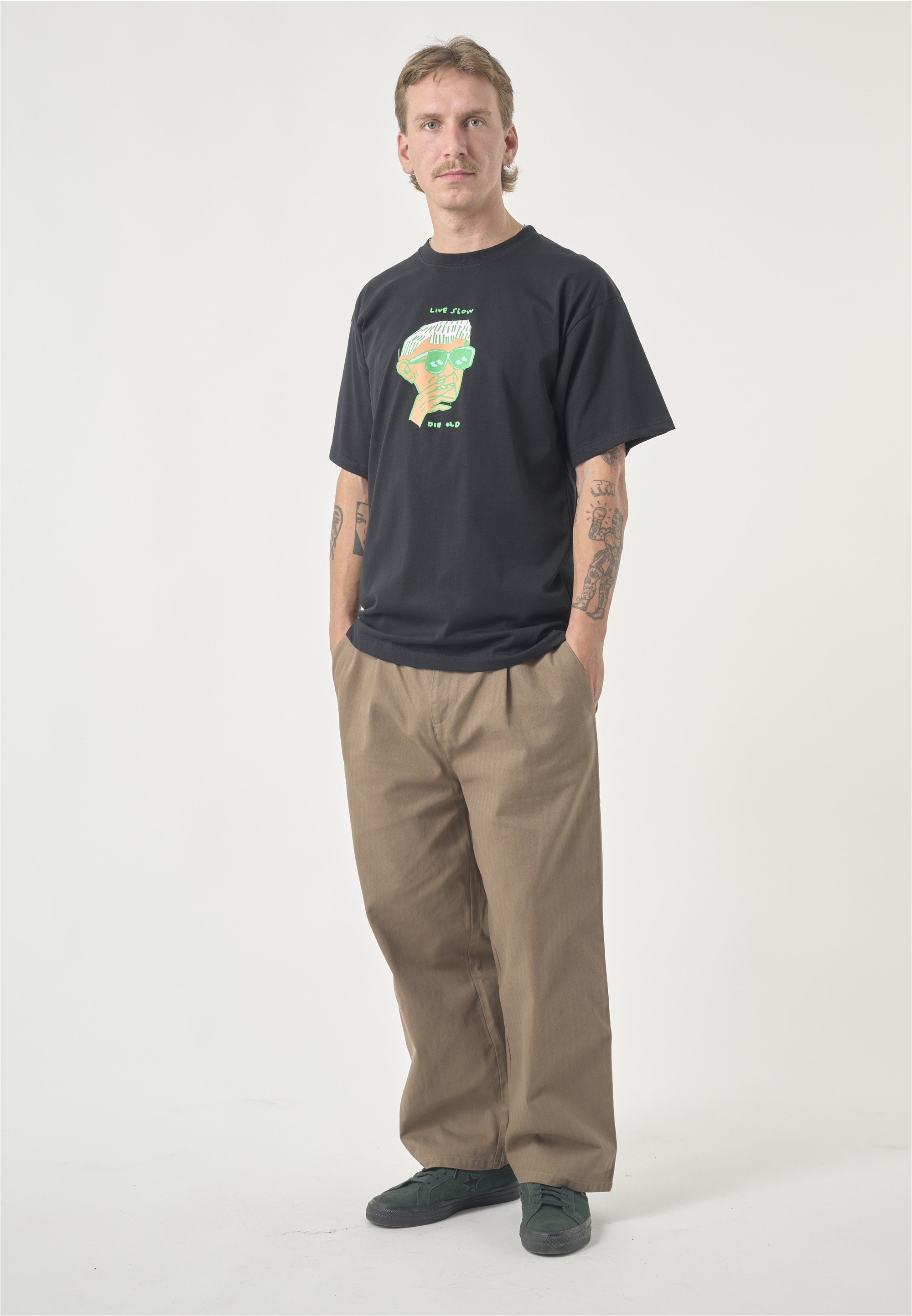 Cleptomanicx T-Shirt "Classic Tee Live slow die old", Locker geschnitten günstig online kaufen