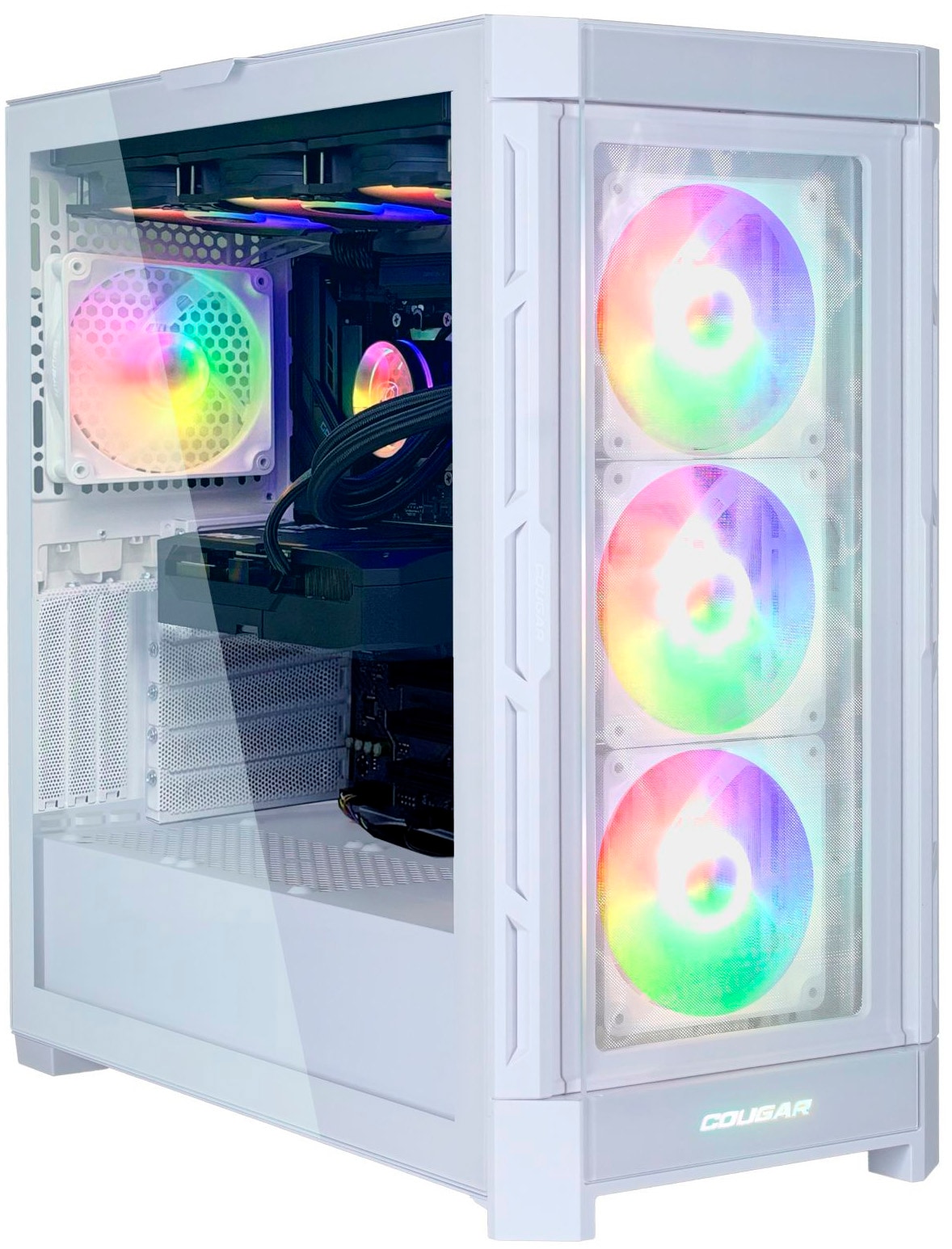 Cougar Gaming-PC-Komplettsystem »MegaDeal DUOFACE PRO WT 2894 Ryzen 7 9700X 32GB 1TB SSD RX 9070 XT« 34 ″ AMD Ryzen 7 Radeon RX 9070 XT 32 GB RAM 1.000 GB SSD Windows 11, DDR5 RAM+ MSI PRO MP341CQW LED-Monitor Curved 86,4 m (34")