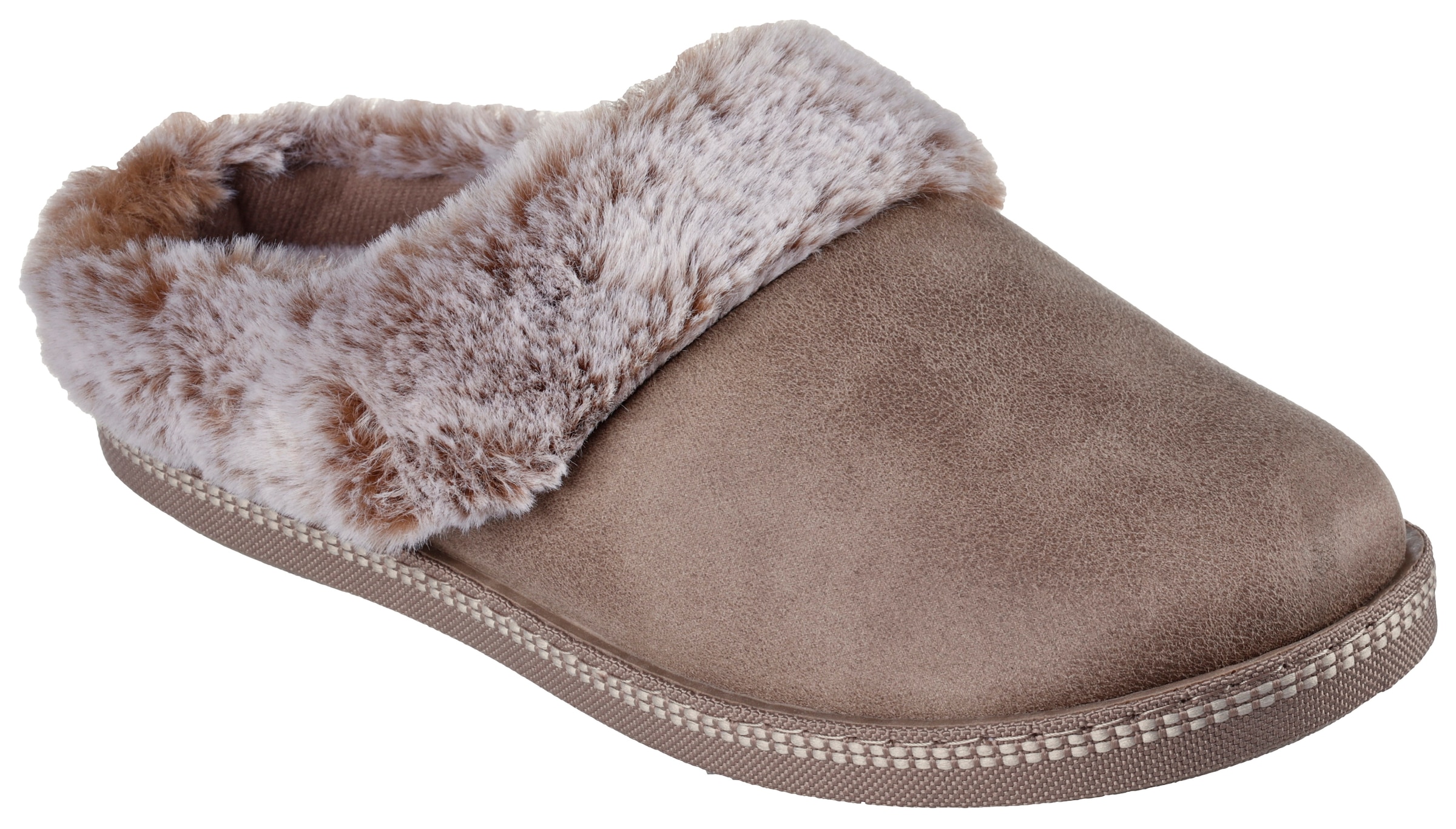 Pantoffel »COZY CAMPFIRE-LOVELY LIFE«, mit Fellimitat-Besatz