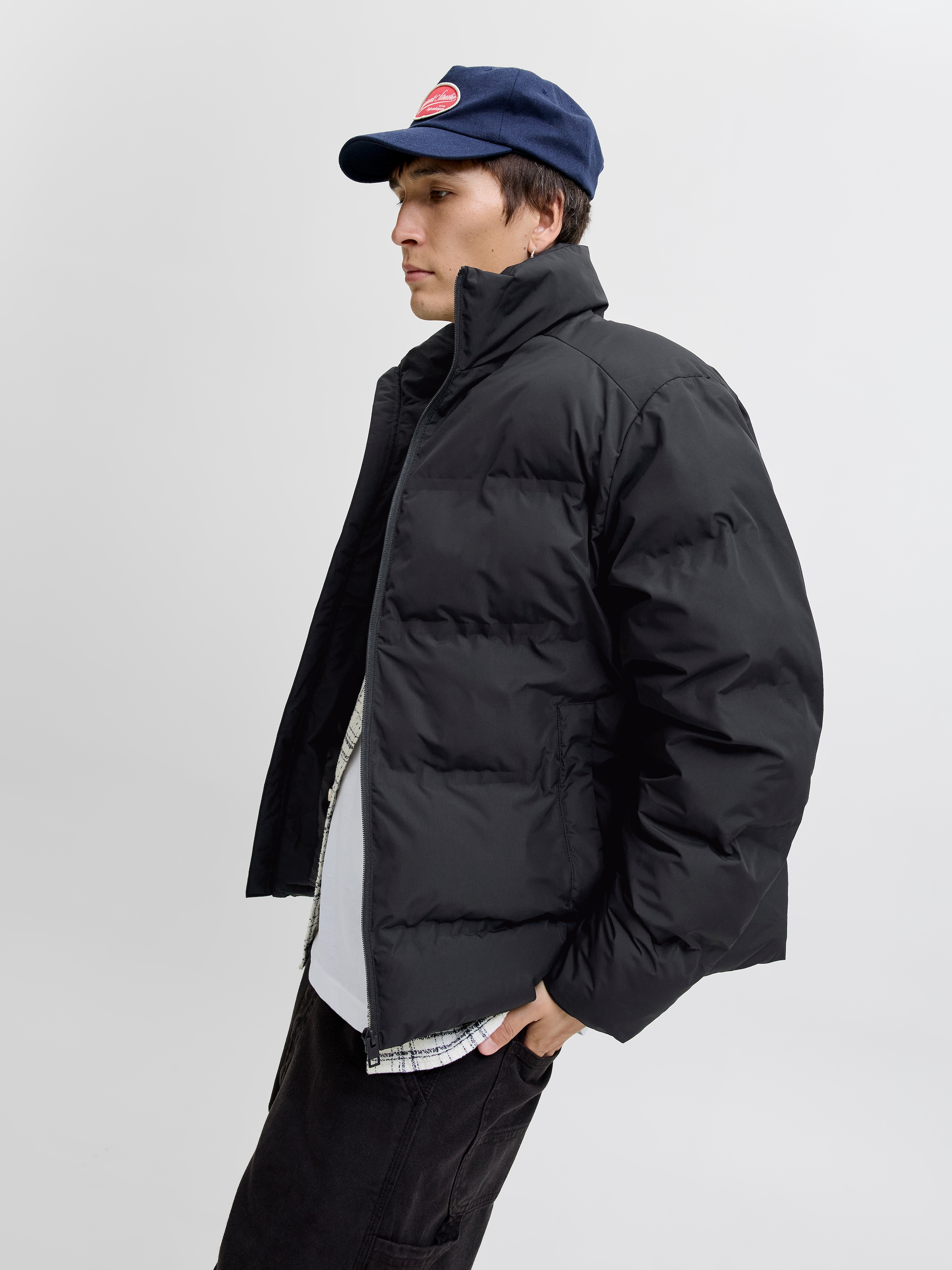 Jack & Jones Steppjacke »JJESOHO PUFFER COLLAR SN«, ohne Kapuze