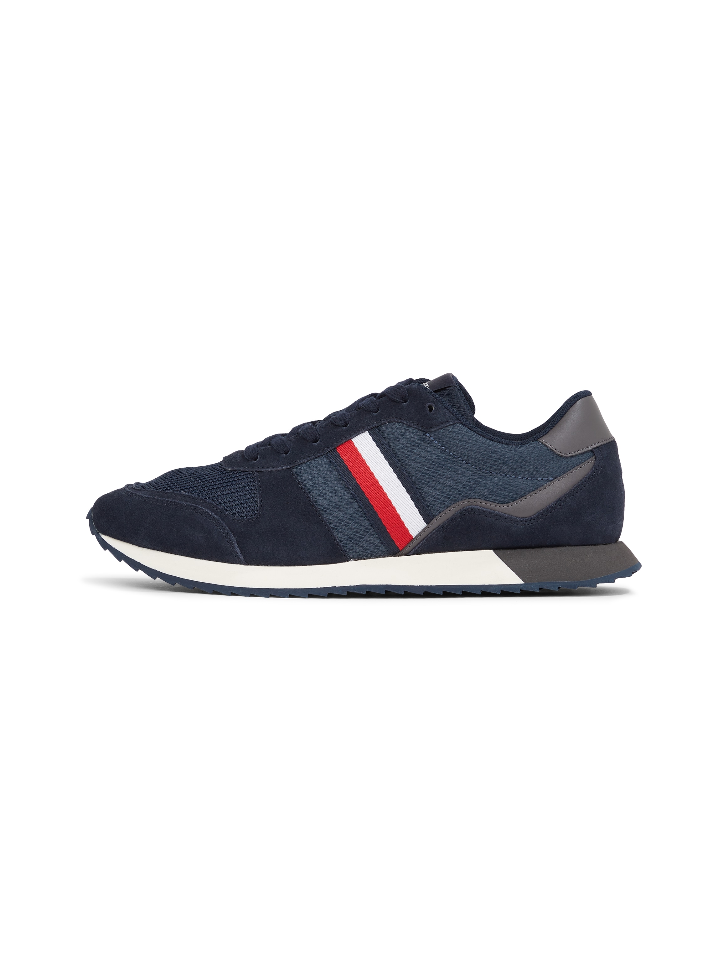Tommy Hilfiger Sneaker »RUNNER EVO MIX BLOCK«, Freizeitschuh, Halbschuh, Schnürschuh mit Streifen in Tommy Farben