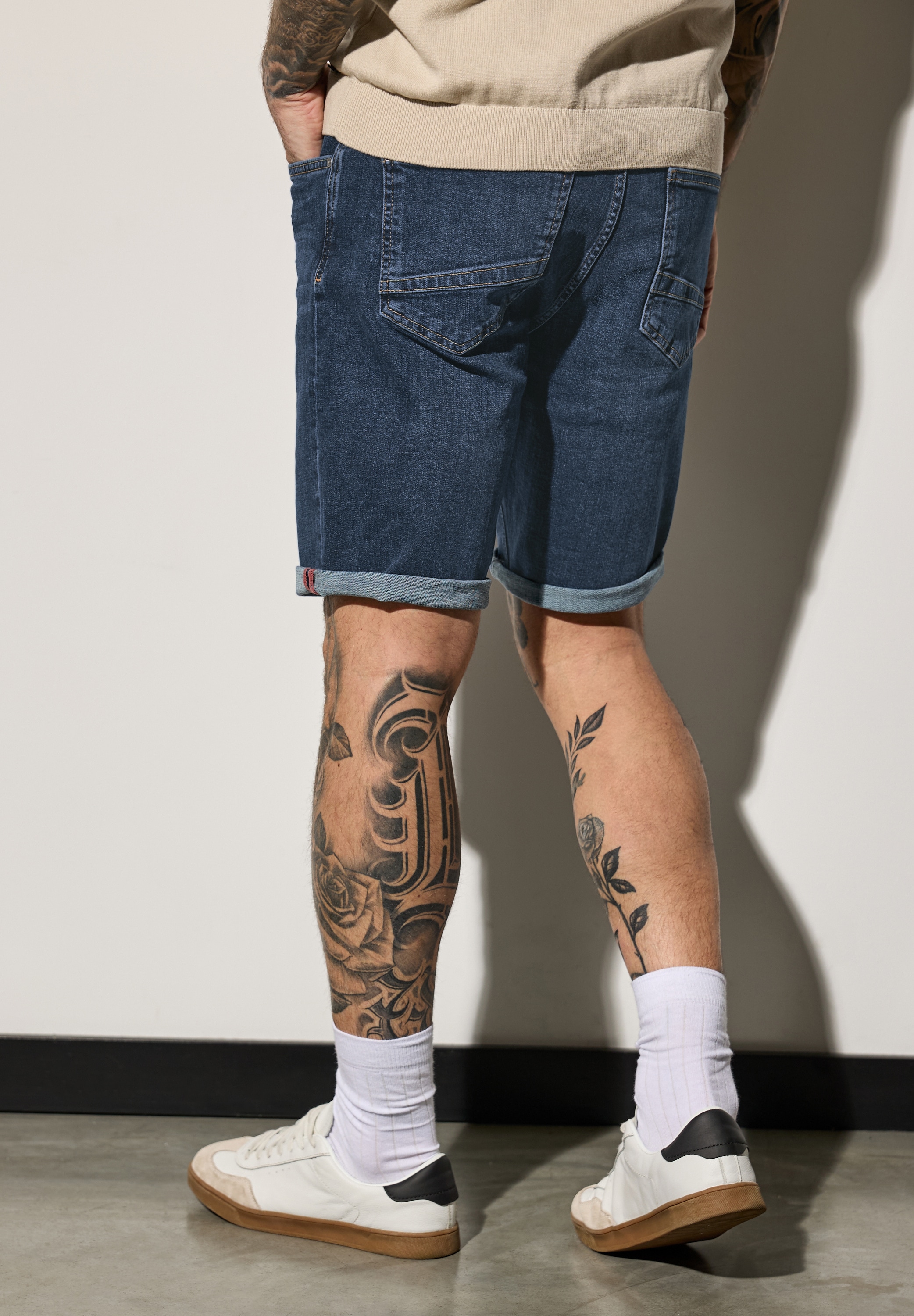 STREET ONE MEN Bermudas, aus Baumwolle mit Stretchanteil