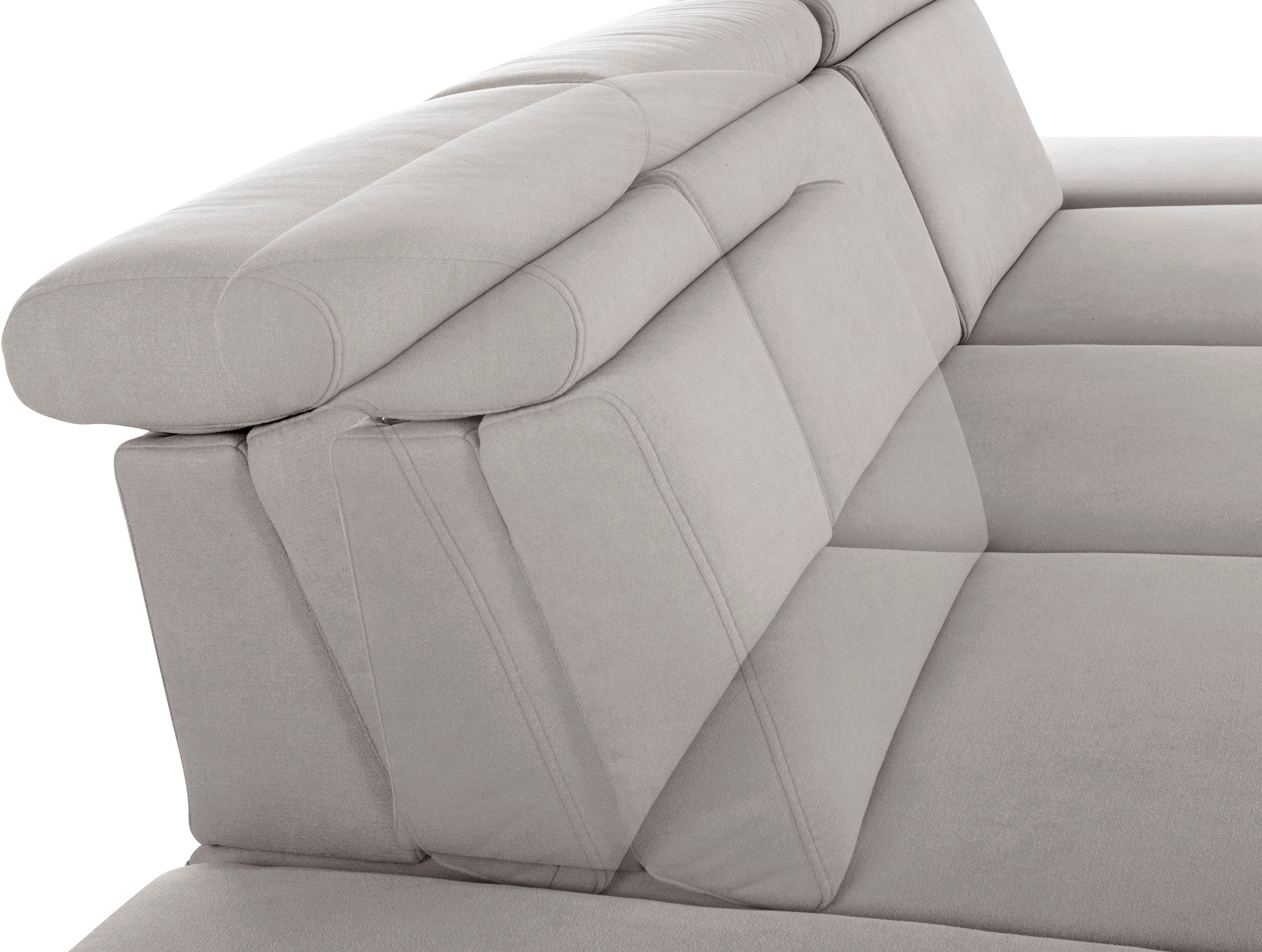sit&more Ecksofa »Brisbane L-Form«, Fußhöhe 12 cm, inklusive Sitztiefen-, Armteil- und Kopfteilverstellung