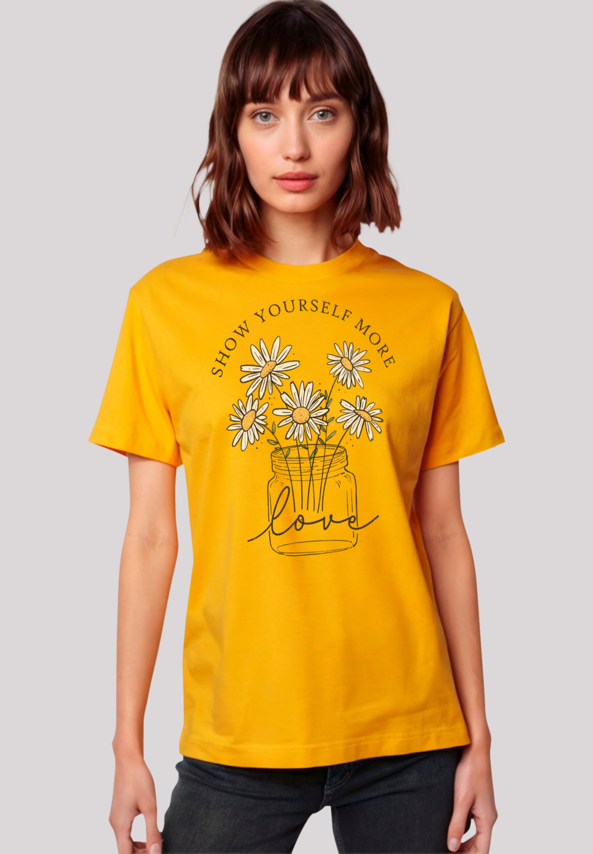 F4NT4STIC T-Shirt "Flower show yourself more love", Premium Qualität, Unise günstig online kaufen