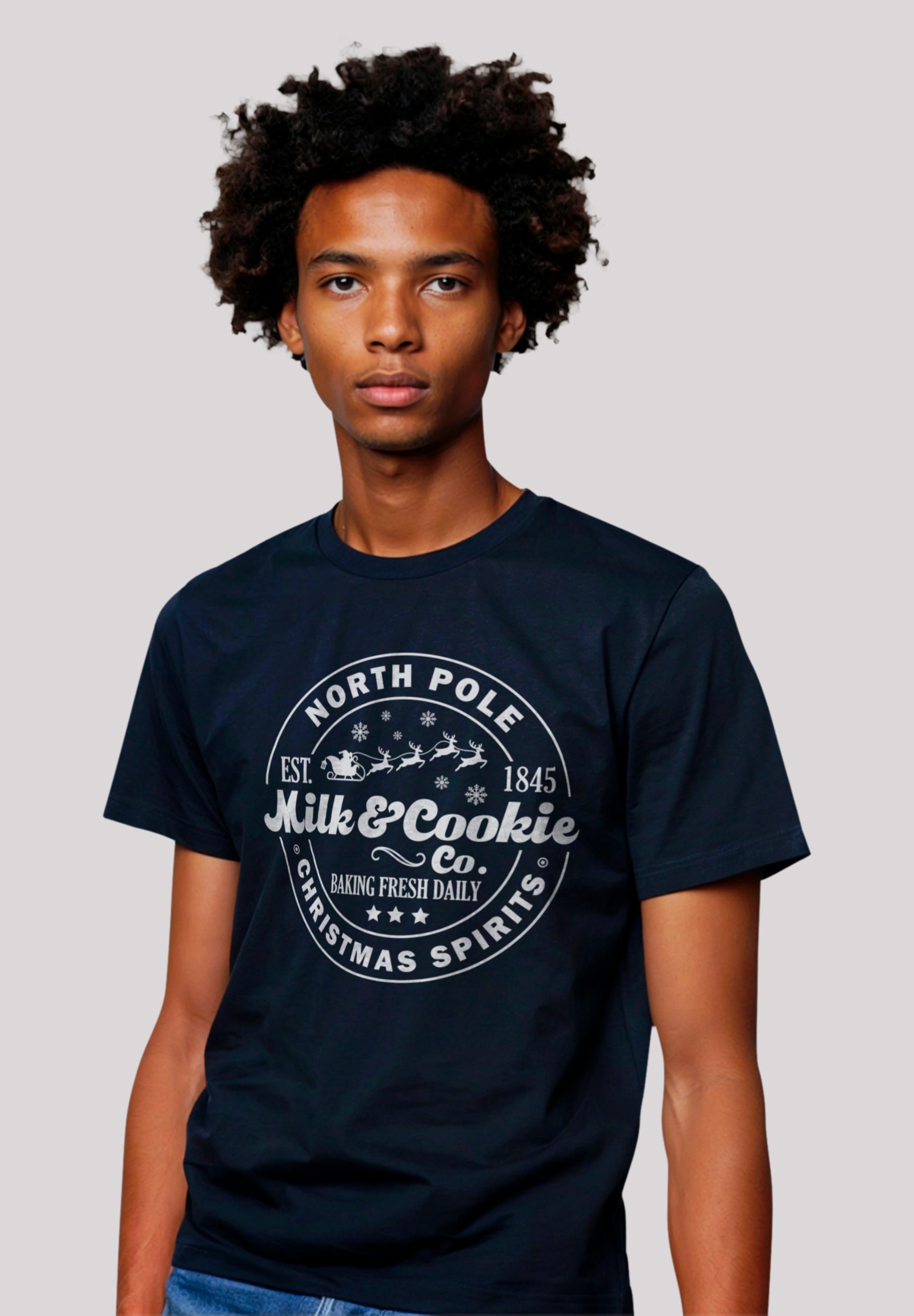 F4NT4STIC T-Shirt "Milk and Cookie Bakery Retro Weihnachten", Premium Quali günstig online kaufen