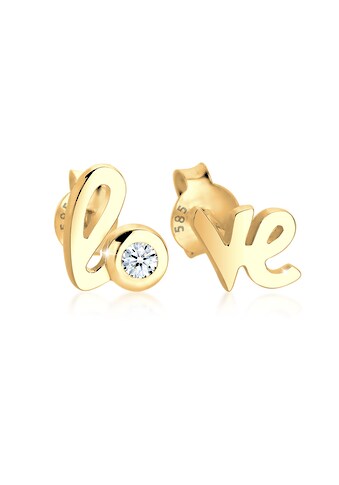 Diamore Paar Ohrstecker »Love Wordings Liebe Diamant 0.03 ct. 585 Gelbgold« kaufen