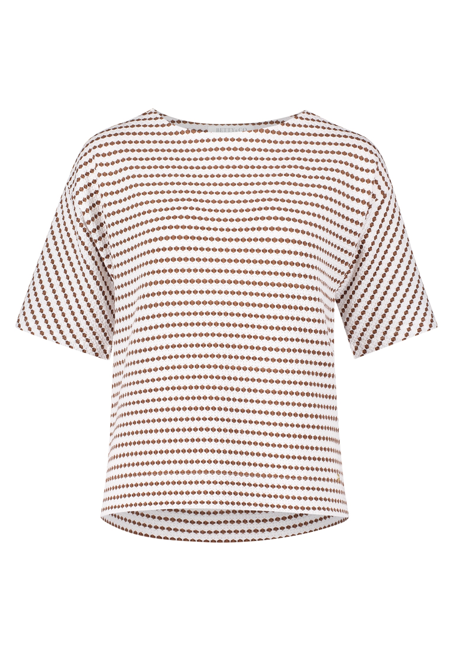 Betty&Co Kurzarmshirt »Betty & Co Sweatpullover mit Rundhalsausschnitt«, (1 tlg.), Struktur
